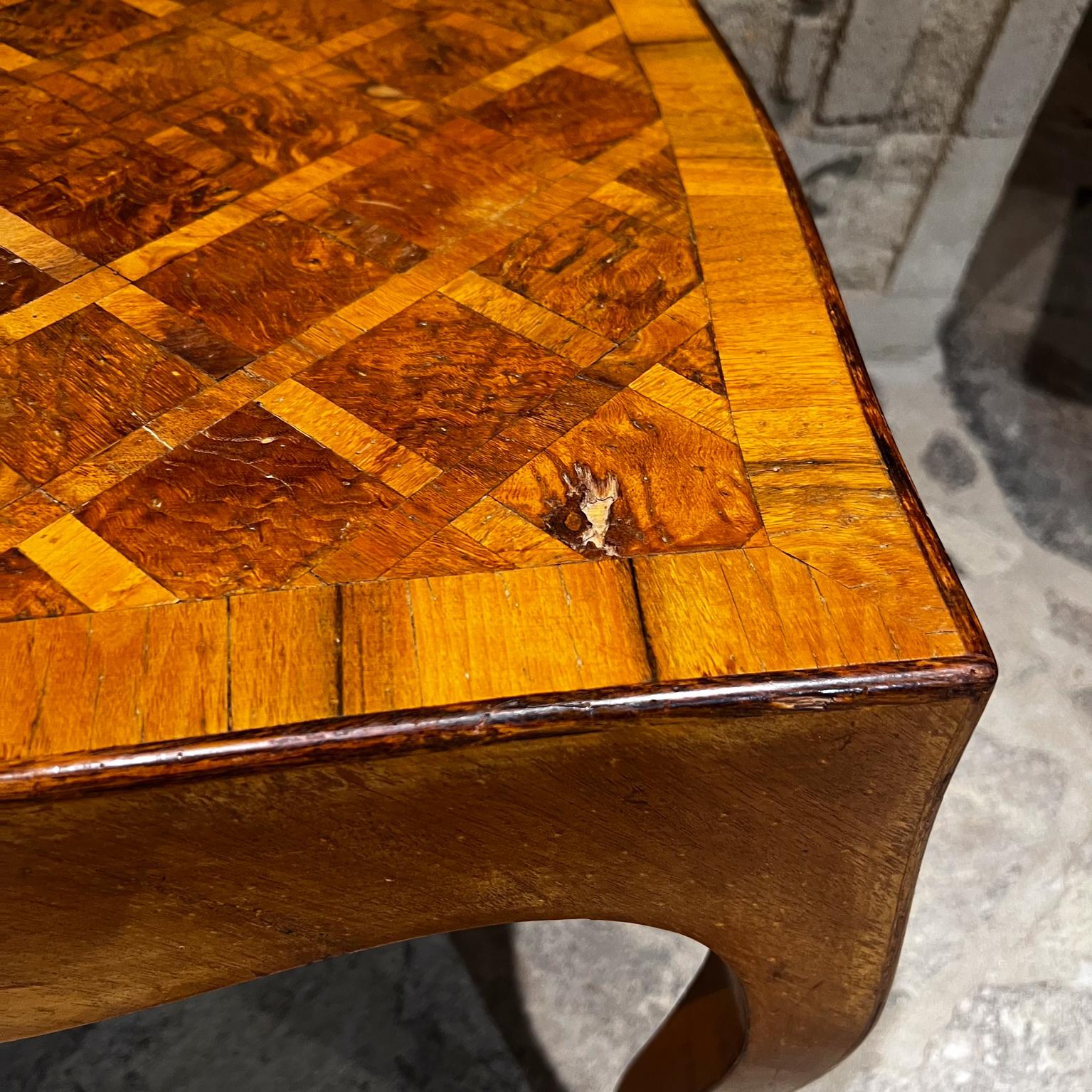 1950s Italian Cabriole Side Table Wood Inlay Italy For Sale 1