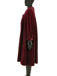 1950s Lucile Manguin Burgundy Red Cloak