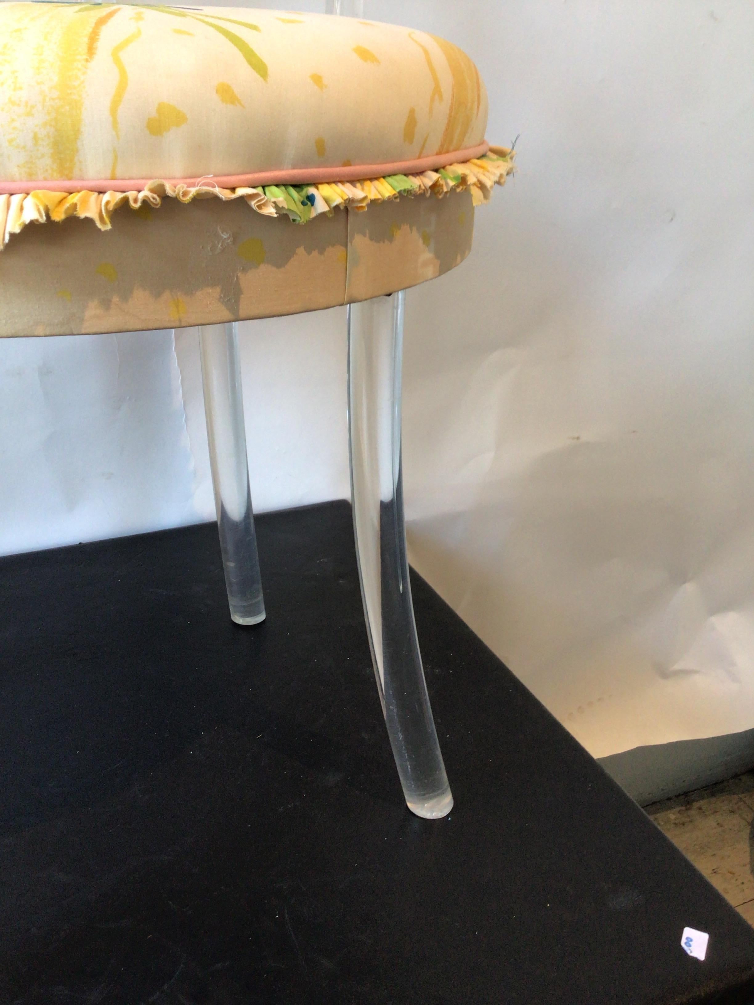 1950s Lucite Swivel Vanity Chair 3
