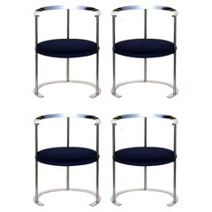 1950s Luigi Caccia Dominioni "Catilina" Azucena Italian Design Chairs Set of 4