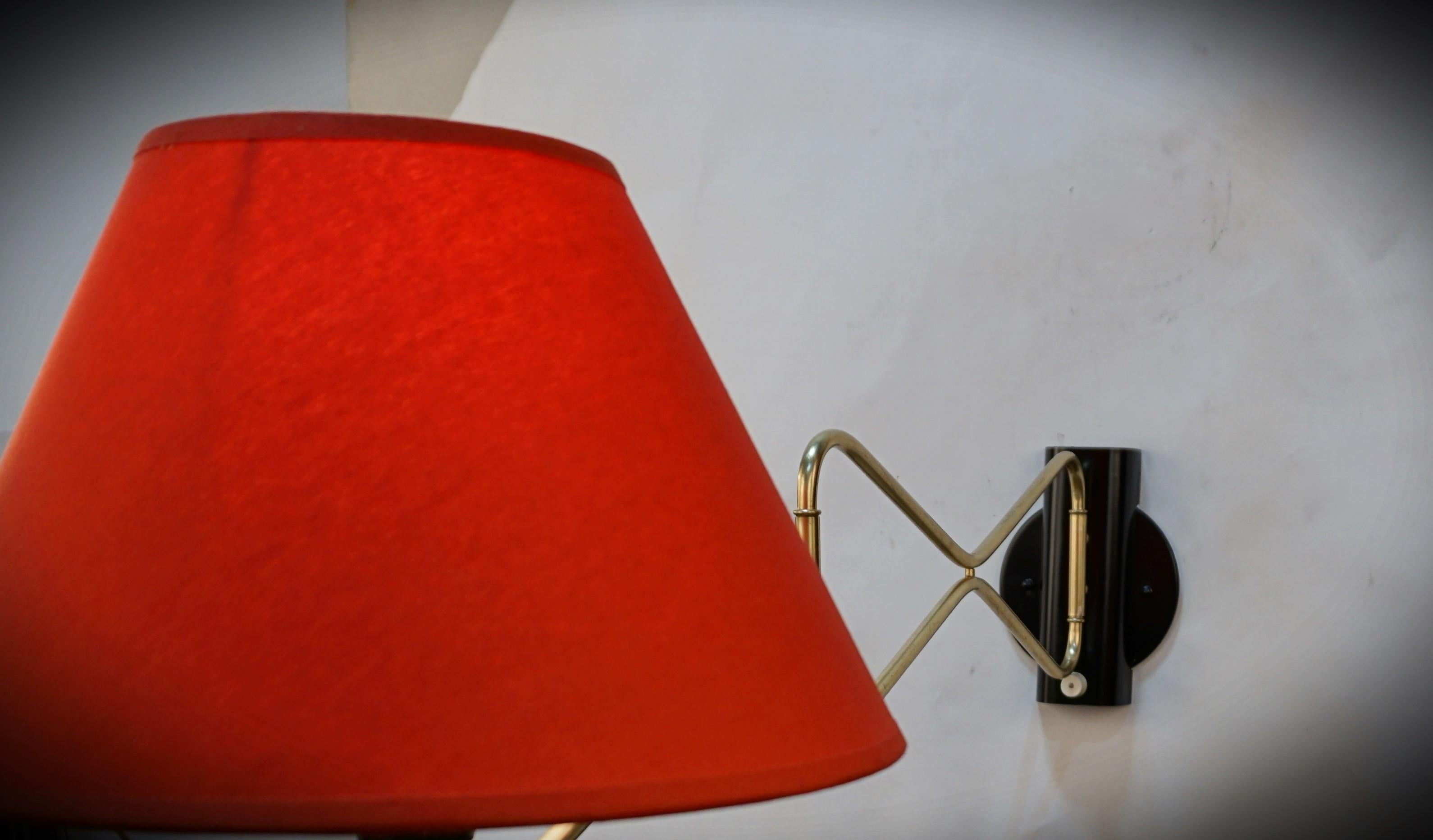 French 1950'S Lunel Large Swing Arm Wall Scone