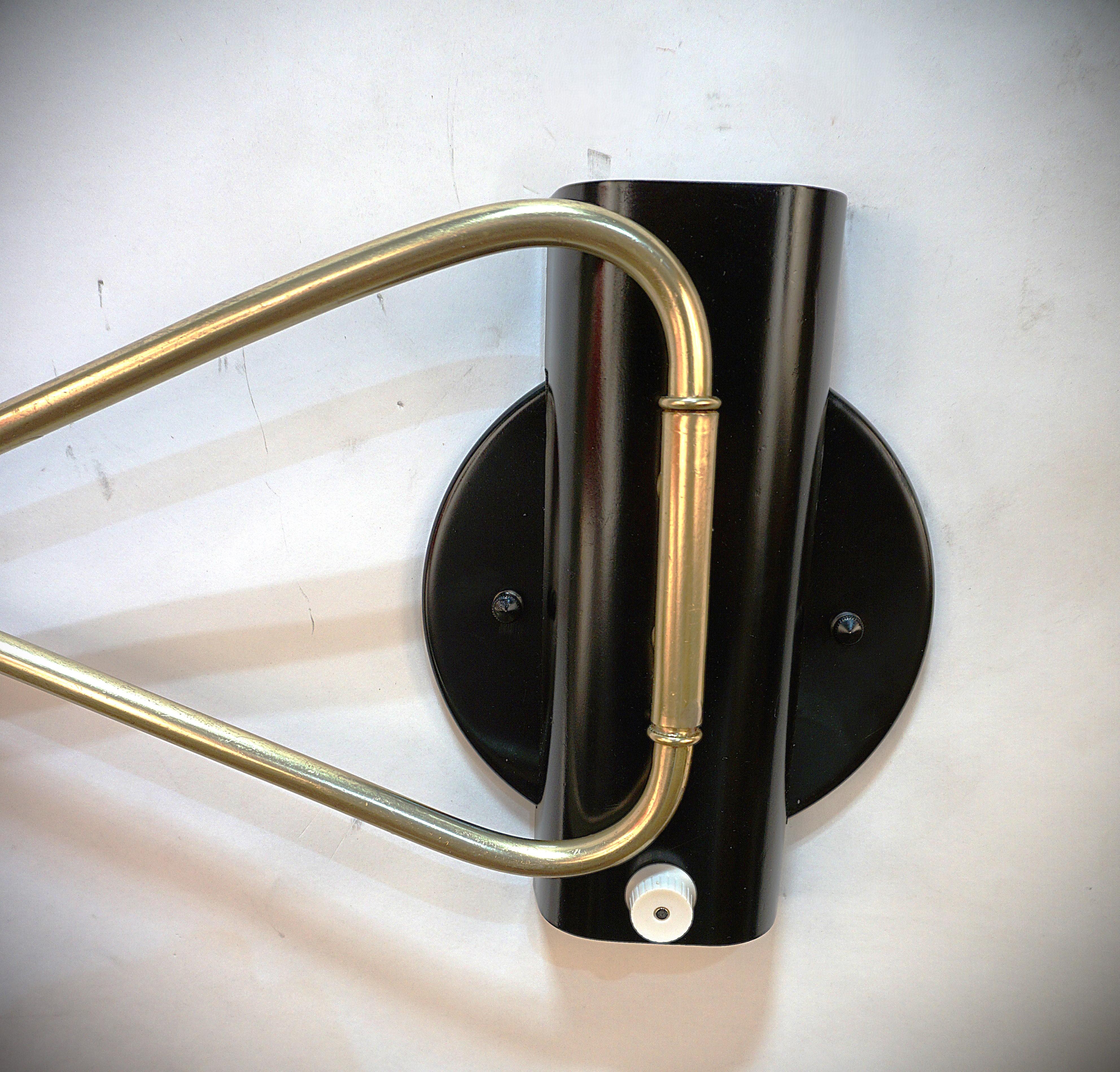 Mid-20th Century 1950'S Lunel Large Swing Arm Wall Scone