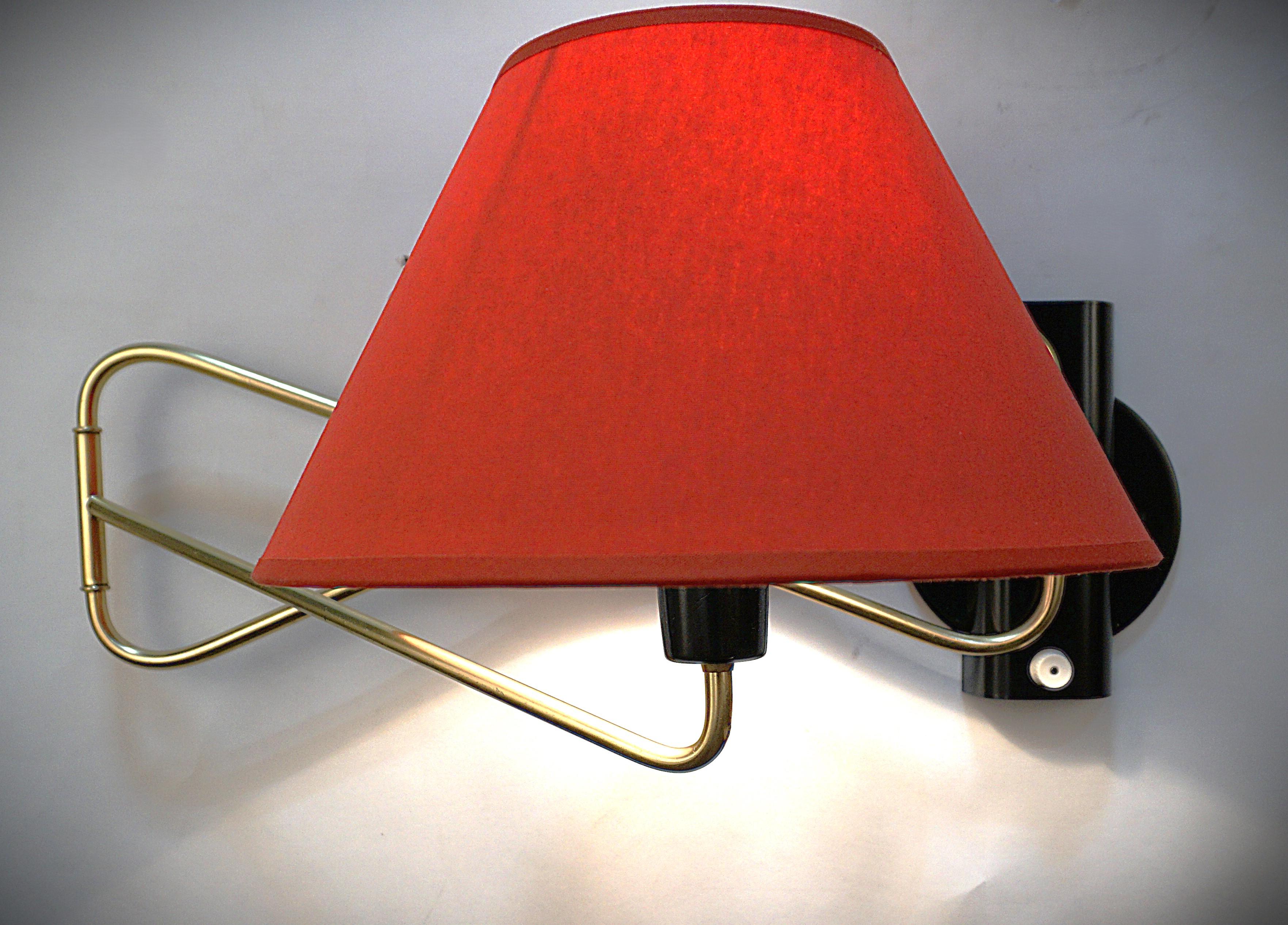 Metal 1950'S Lunel Large Swing Arm Wall Scone
