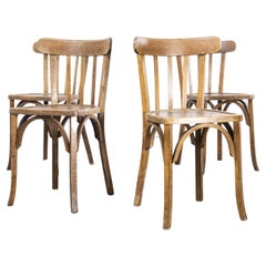 1950's Luterma Bentwood Mid Oak Dining Chair - Set Of Four