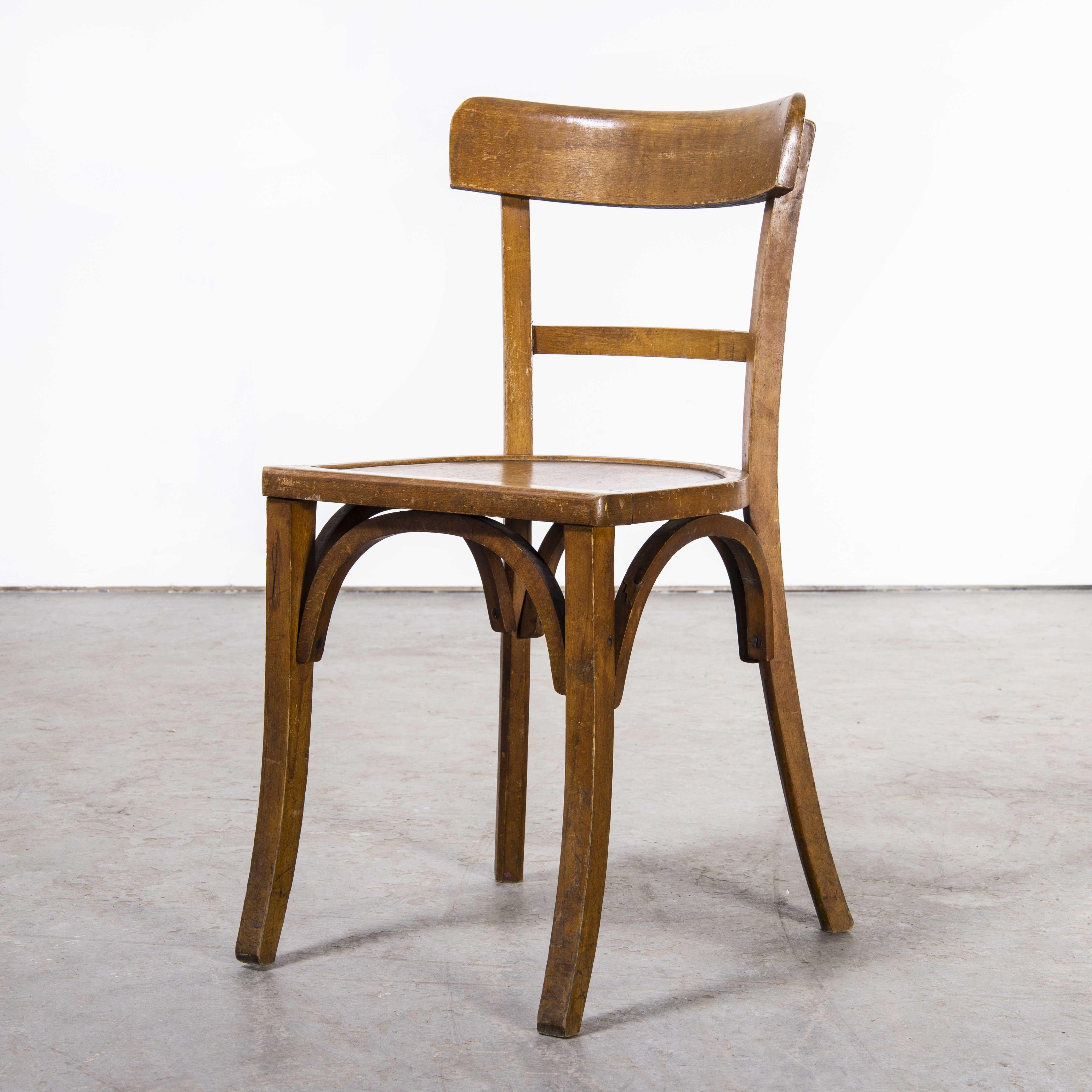 Estonian 1950's Luterma Bistro Bentwood Dining Chair, Harlequin Set of Seven For Sale
