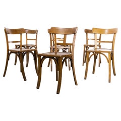 Retro 1950's Luterma Bistro Bentwood Dining Chair, Harlequin Set of Seven