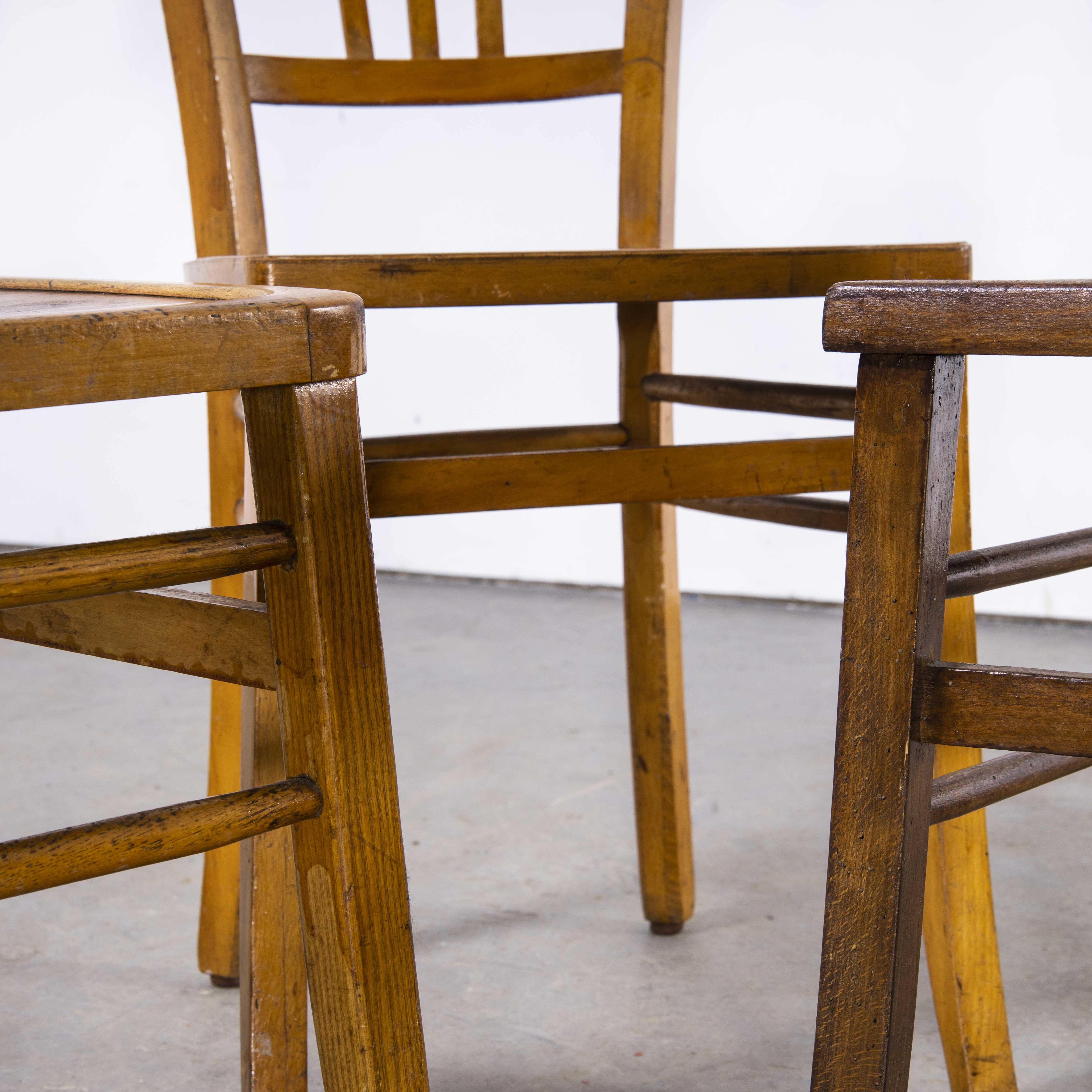 1950's Luterma Bistro Bentwood Dining Chair, Harlequin Set of Six 6