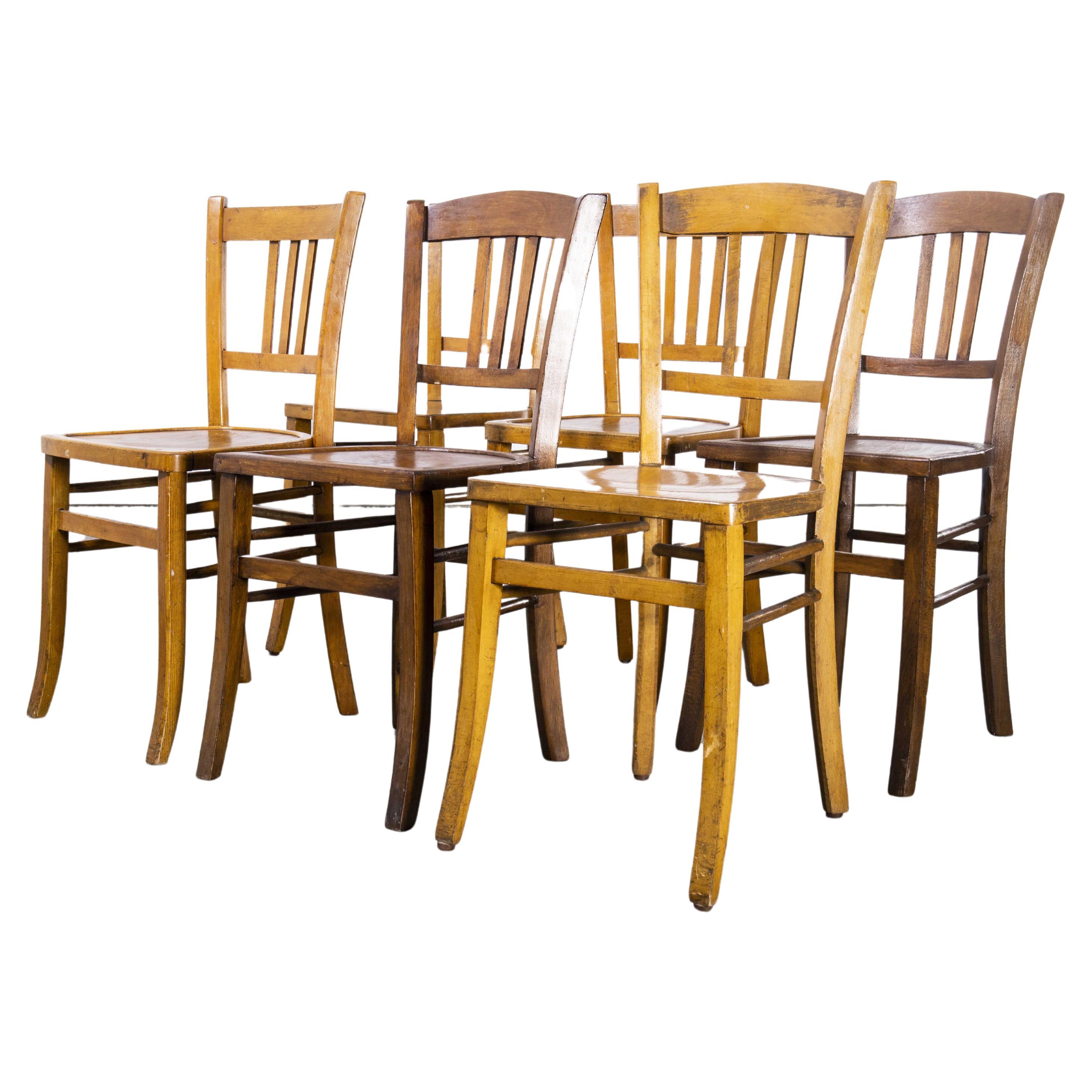 1950's Luterma Bistro Bentwood Dining Chair, Harlequin Set of Six