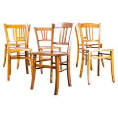 1950s Luterma Bistro Bentwood Dining Chair, Harlequin Set of Six