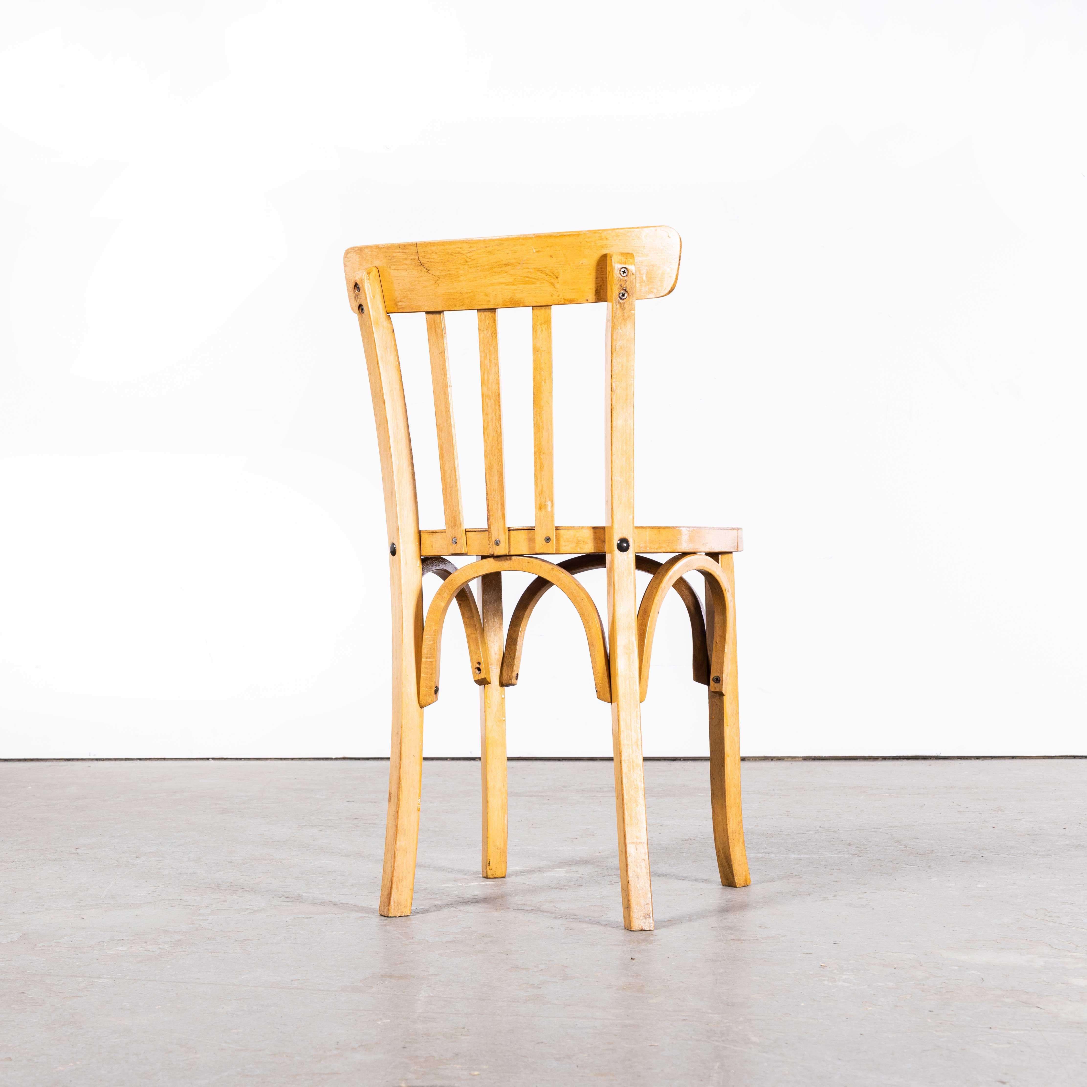 1950s Luterma Blonde Bentwood Dining Chairs, Set of Three For Sale 1