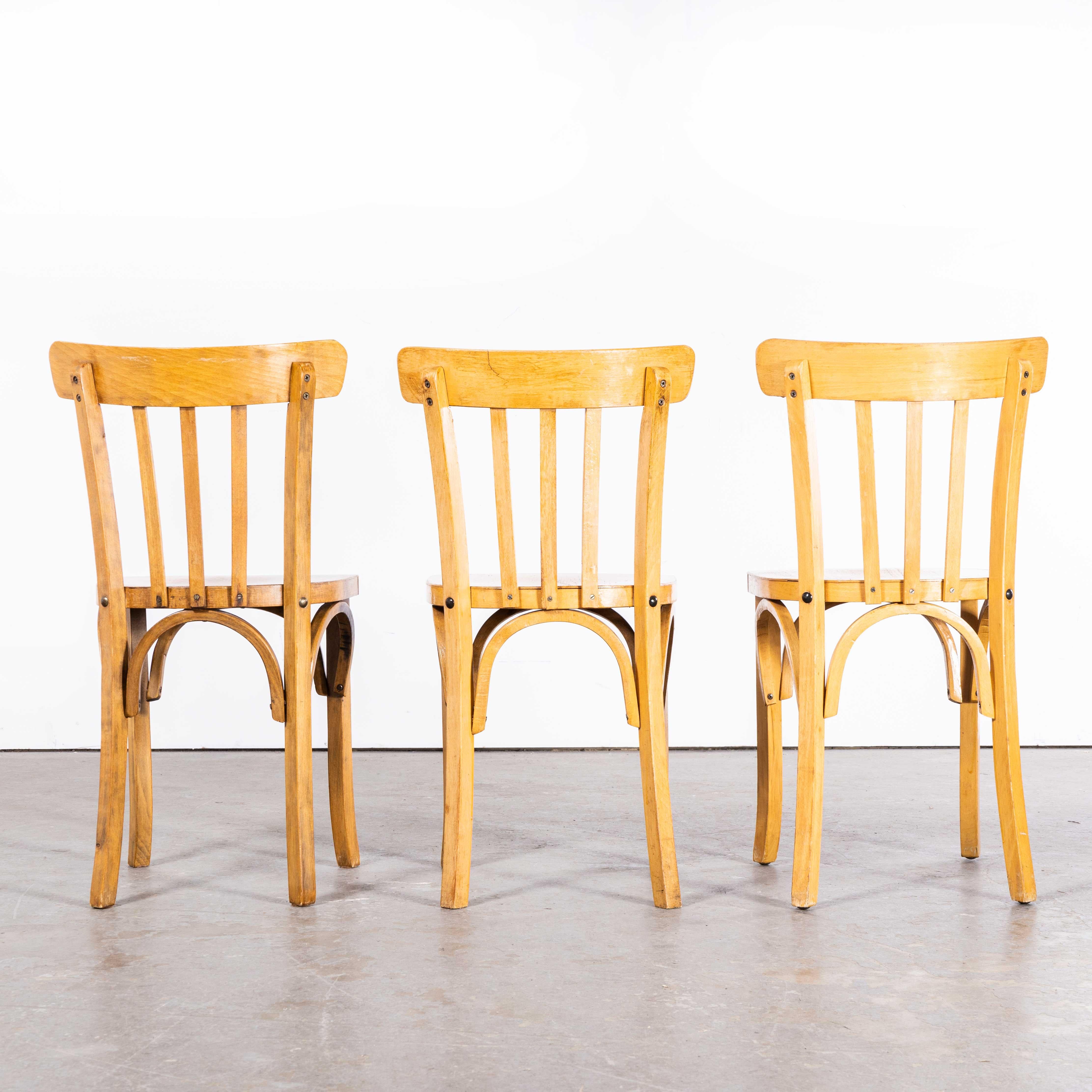 1950s Luterma Blonde Bentwood Dining Chairs, Set of Three For Sale 2