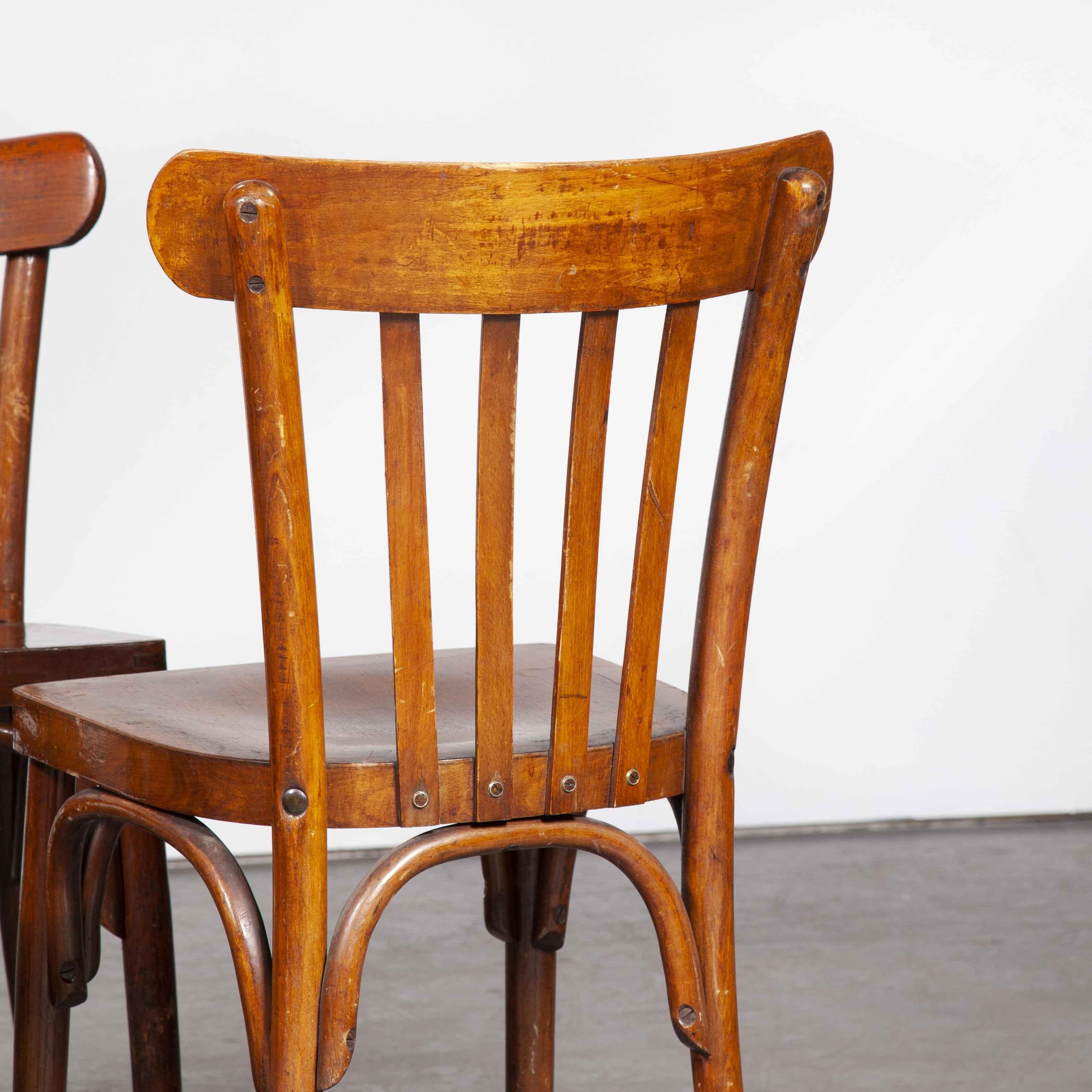 Mid-20th Century 1950's Luterma Curved Bentwood Dining Chair, Set of Seven