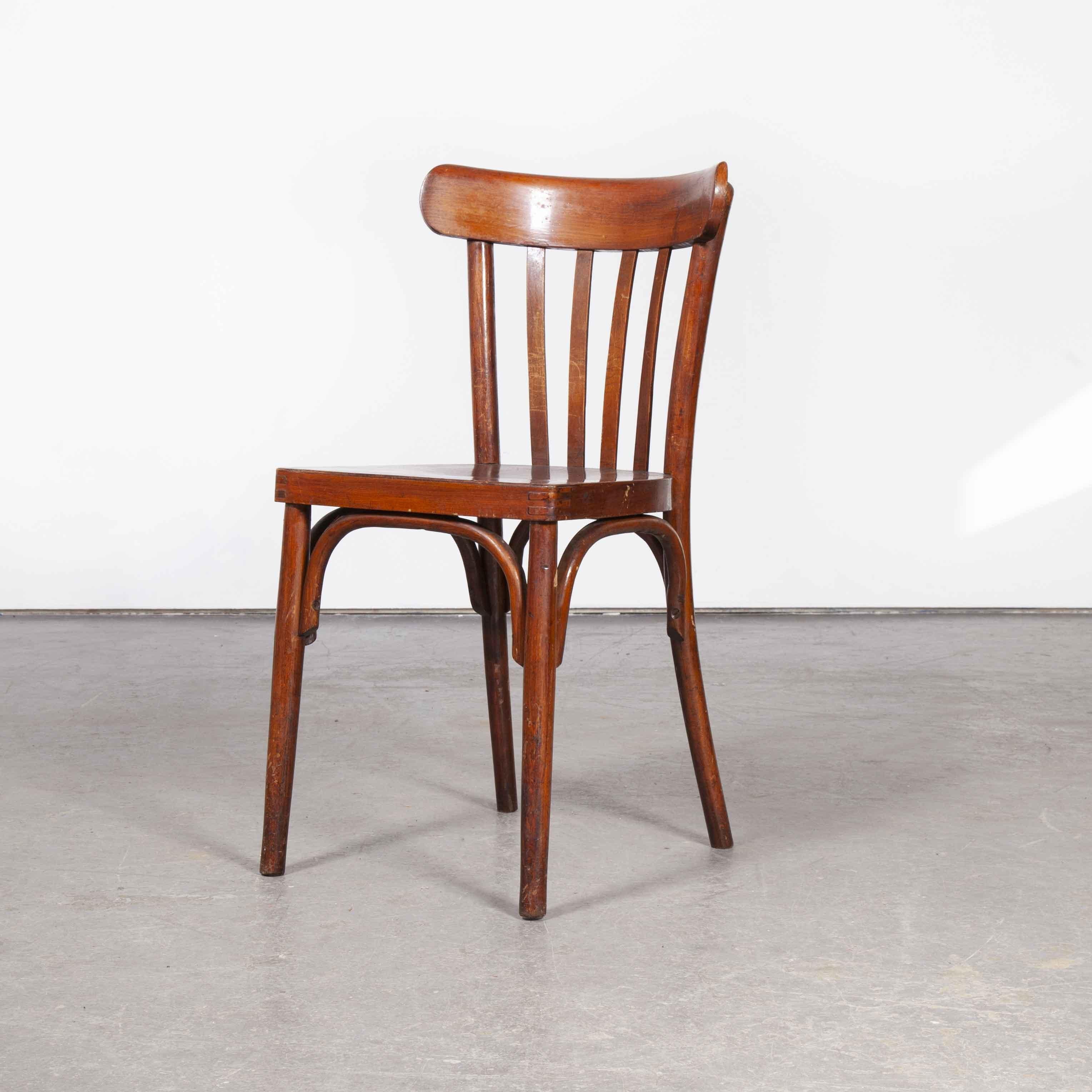 1950's Luterma Curved Bentwood Dining Chair, Set of Seven 2
