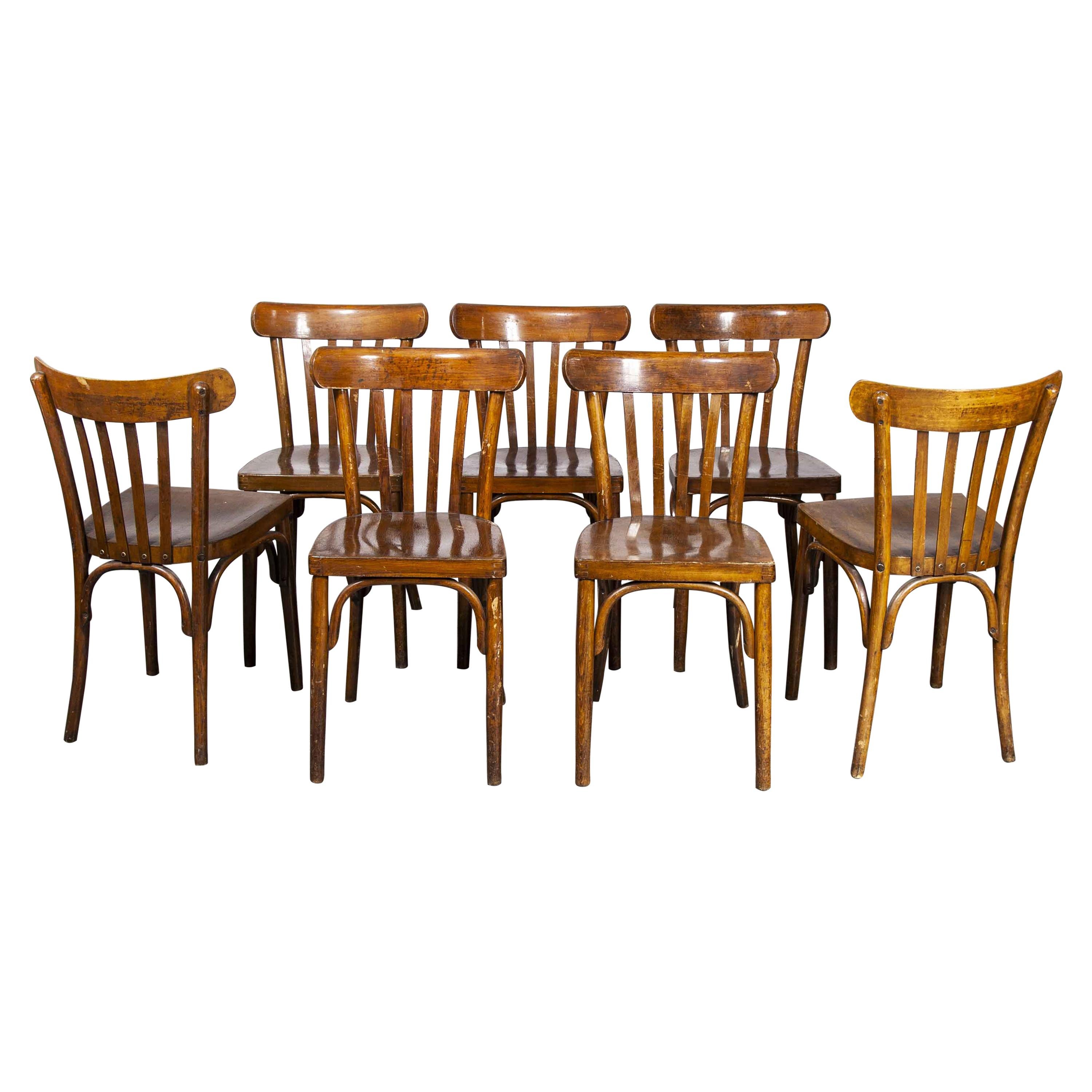 1950's Luterma Curved Bentwood Dining Chair, Set of Seven