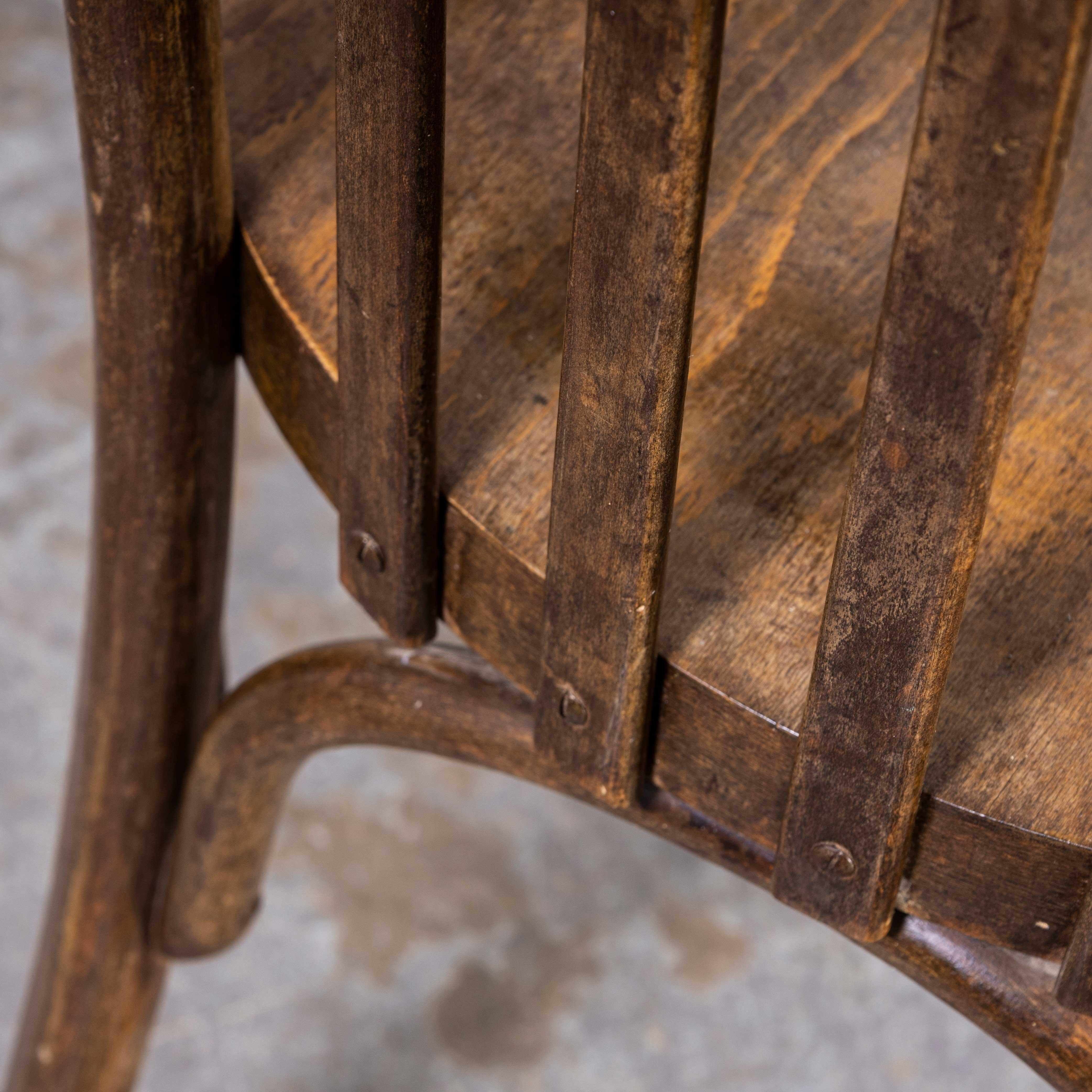1950s Luterma Dark Oak Bentwood Dining Chair, Set of Eight 3