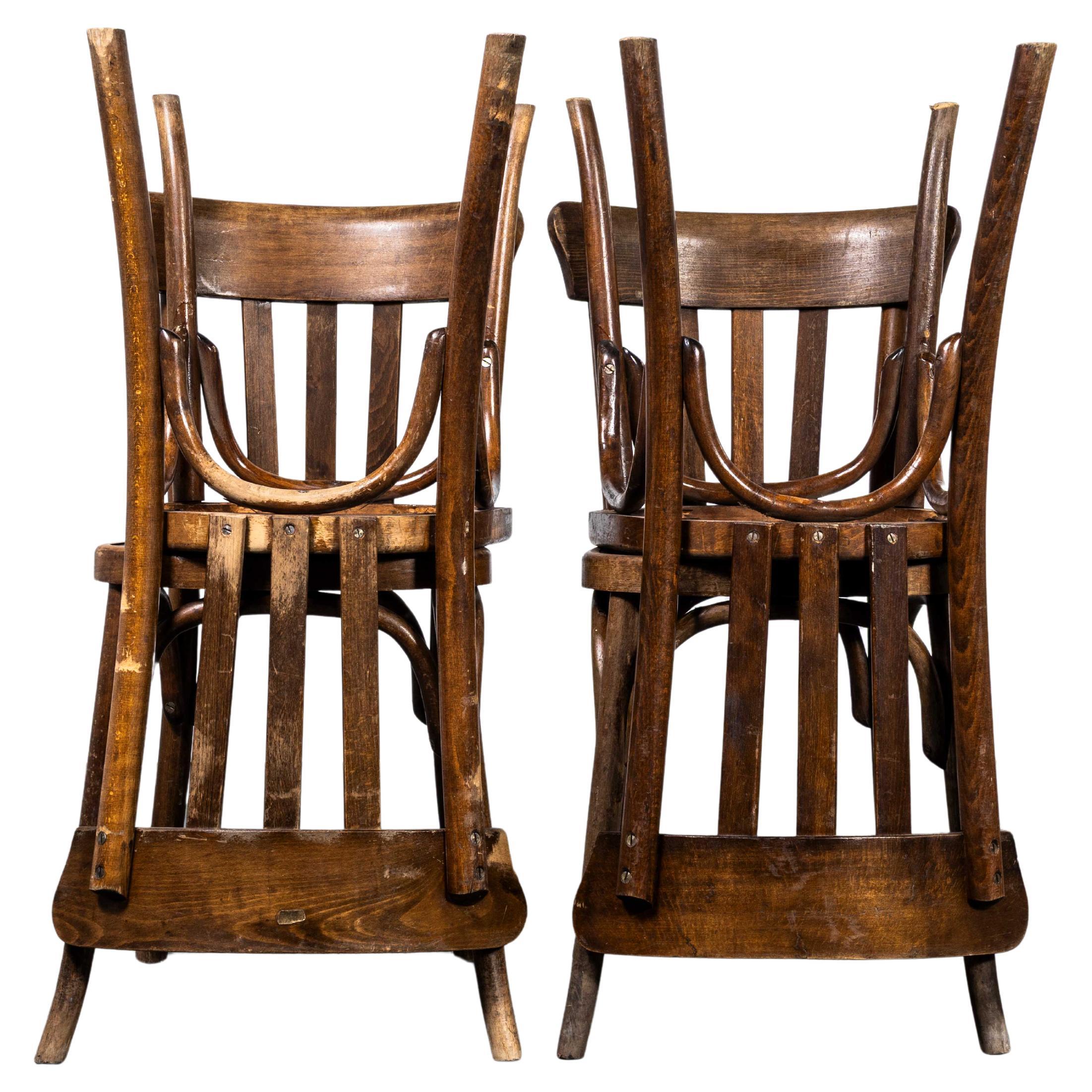 1950
s Luterma Elegant Classic Bentwood Dining Chair - Set Of Four