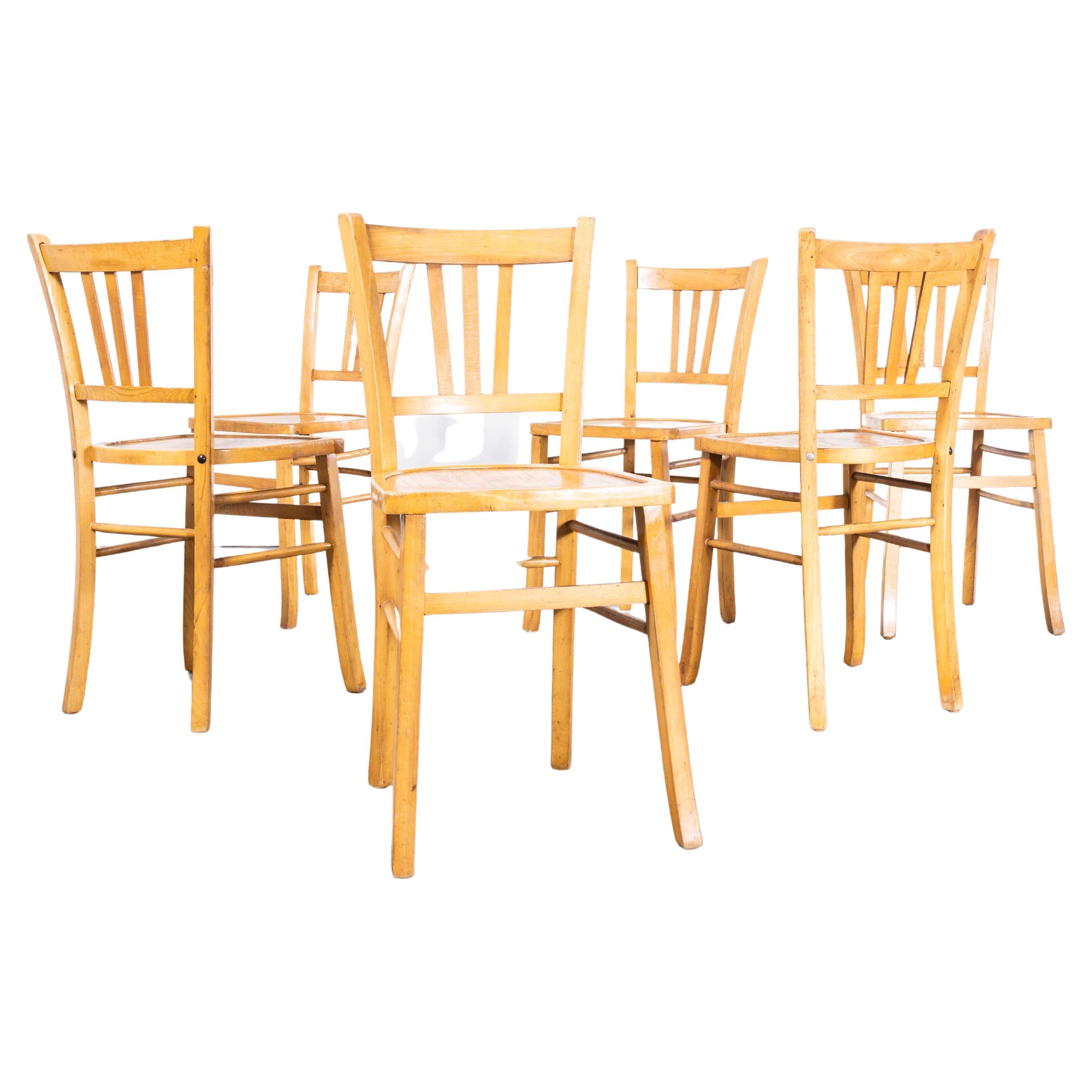 1950's Luterma French Farmhouse Dining Chair - Satz von sechs