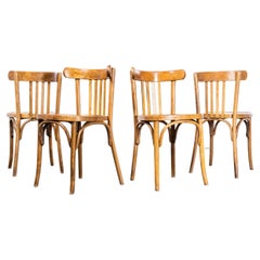 Vintage 1950's Luterma Honey Beech Bentwood Dining Chair - Set Of Four