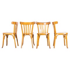 Vintage 1950's Luterma Honey Oak Bentwood Dining Chair - Set Of Four