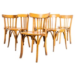 Retro 1950's Luterma Honey Oak Bentwood Dining Chair - Set Of Six