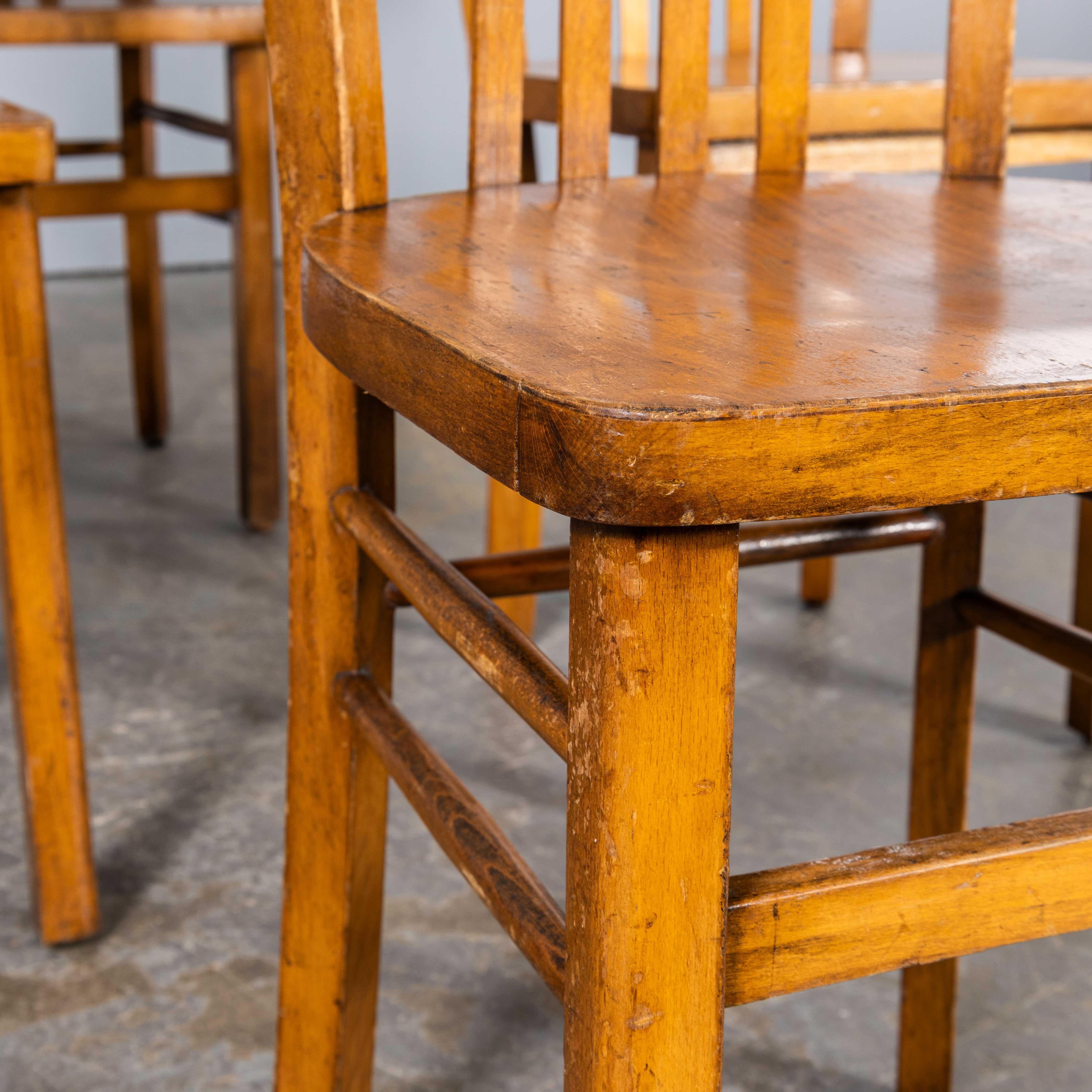 1950's Luterma Honey Oak Bentwood Grill Back Dining Chair - Gute Menge verfügbar im Angebot 1