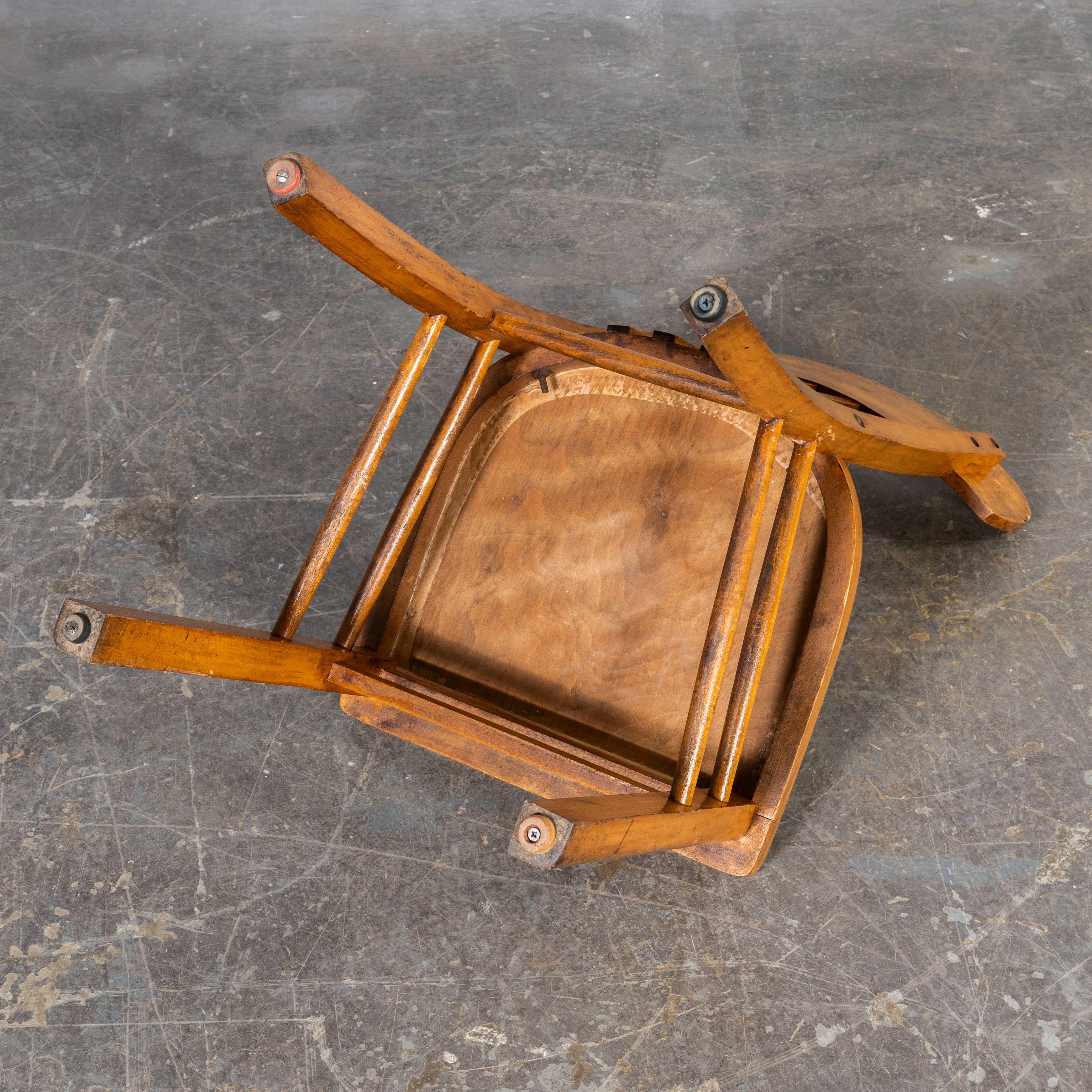 1950's Luterma Honey Oak Bentwood Grill Back Dining Chair - Gute Menge verfügbar im Angebot 2