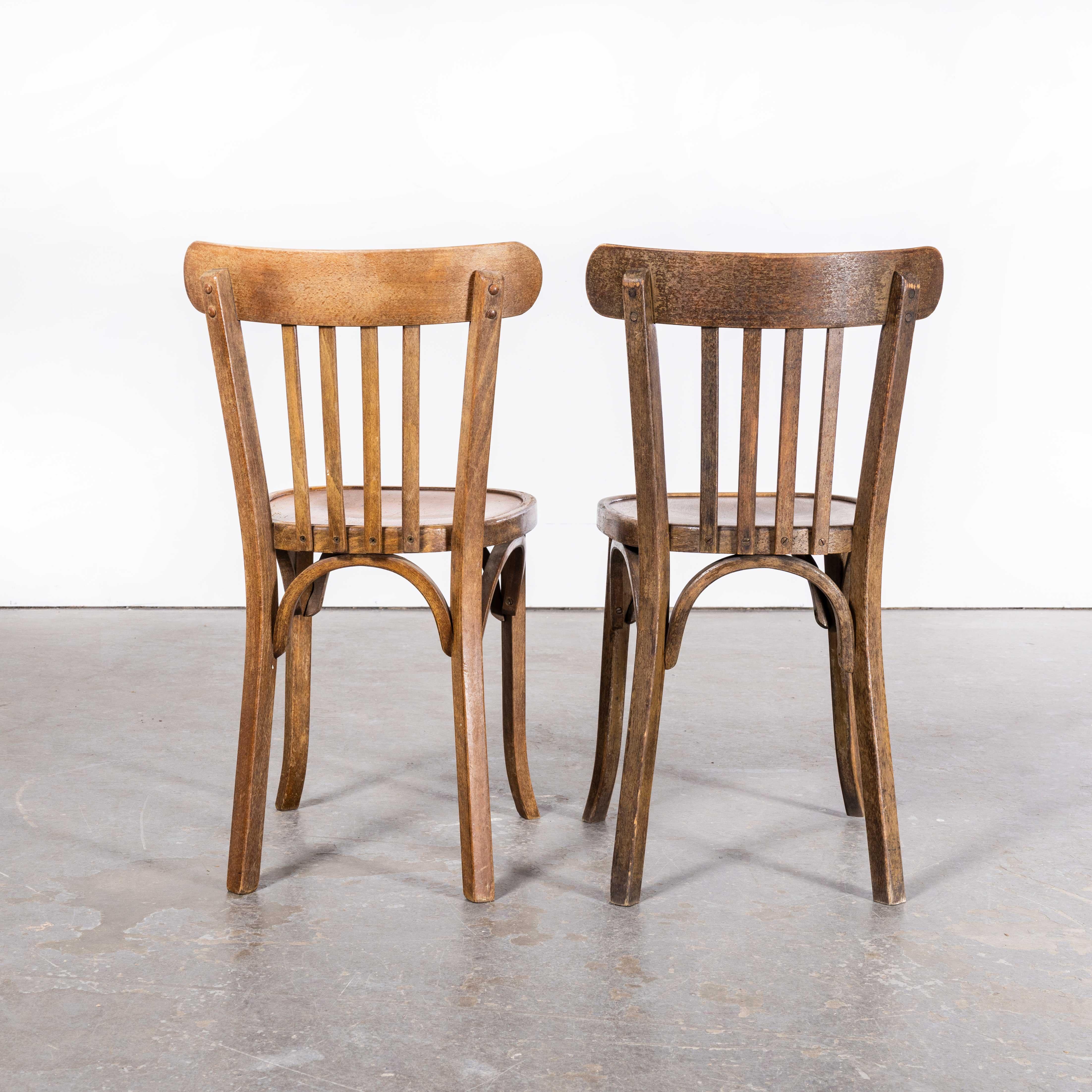 1950s Luterma Mid Oak Bentwood Dining Chair – Pair
1950s Luterma Mid Oak Bentwood Dining Chair – Pair. The process of steam bending beech to create elegant chairs was discovered and developed by Thonet, but when its patents expired in 1869 many