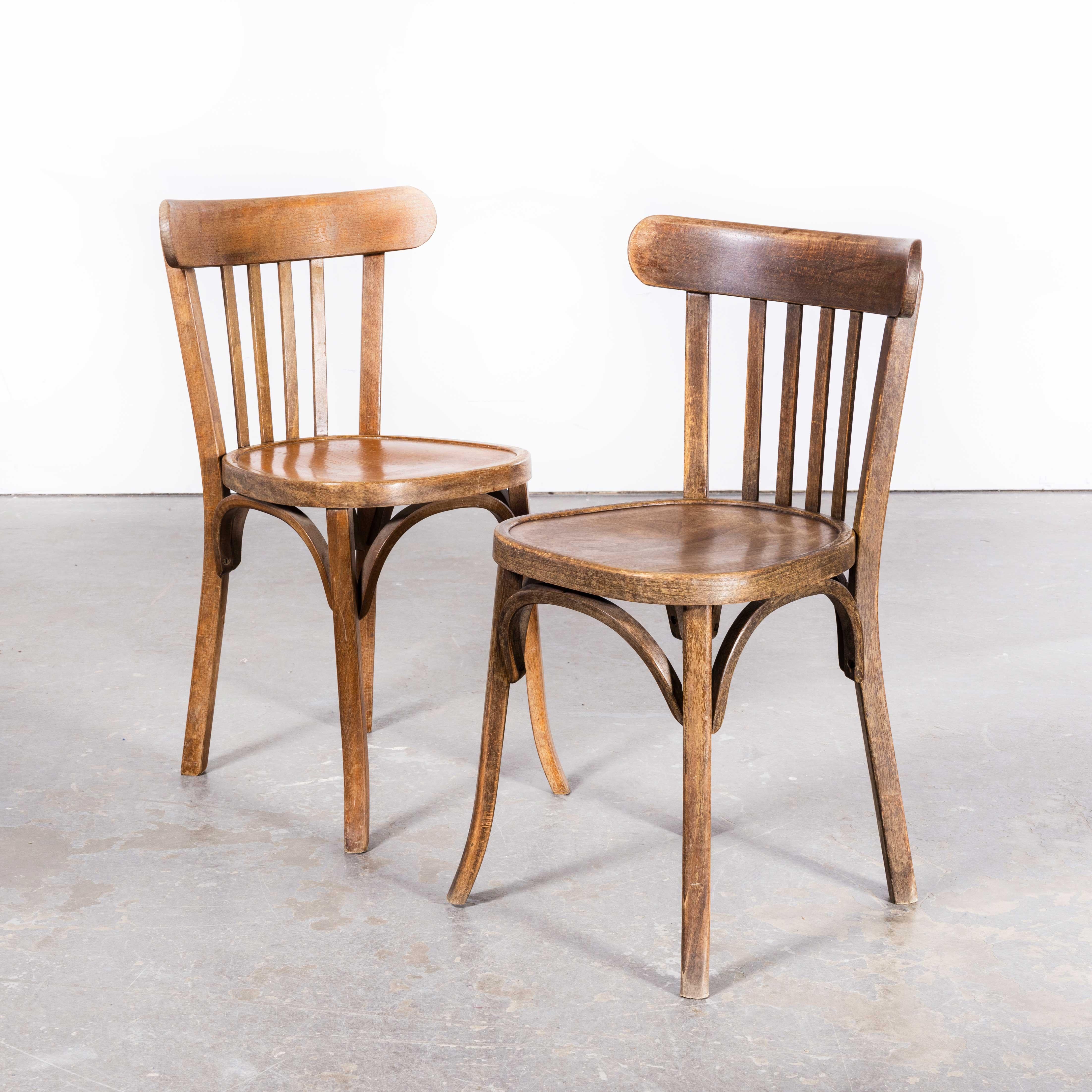1950s Luterma Mid Oak Bentwood Dining Chair - Pair In Good Condition In Hook, Hampshire