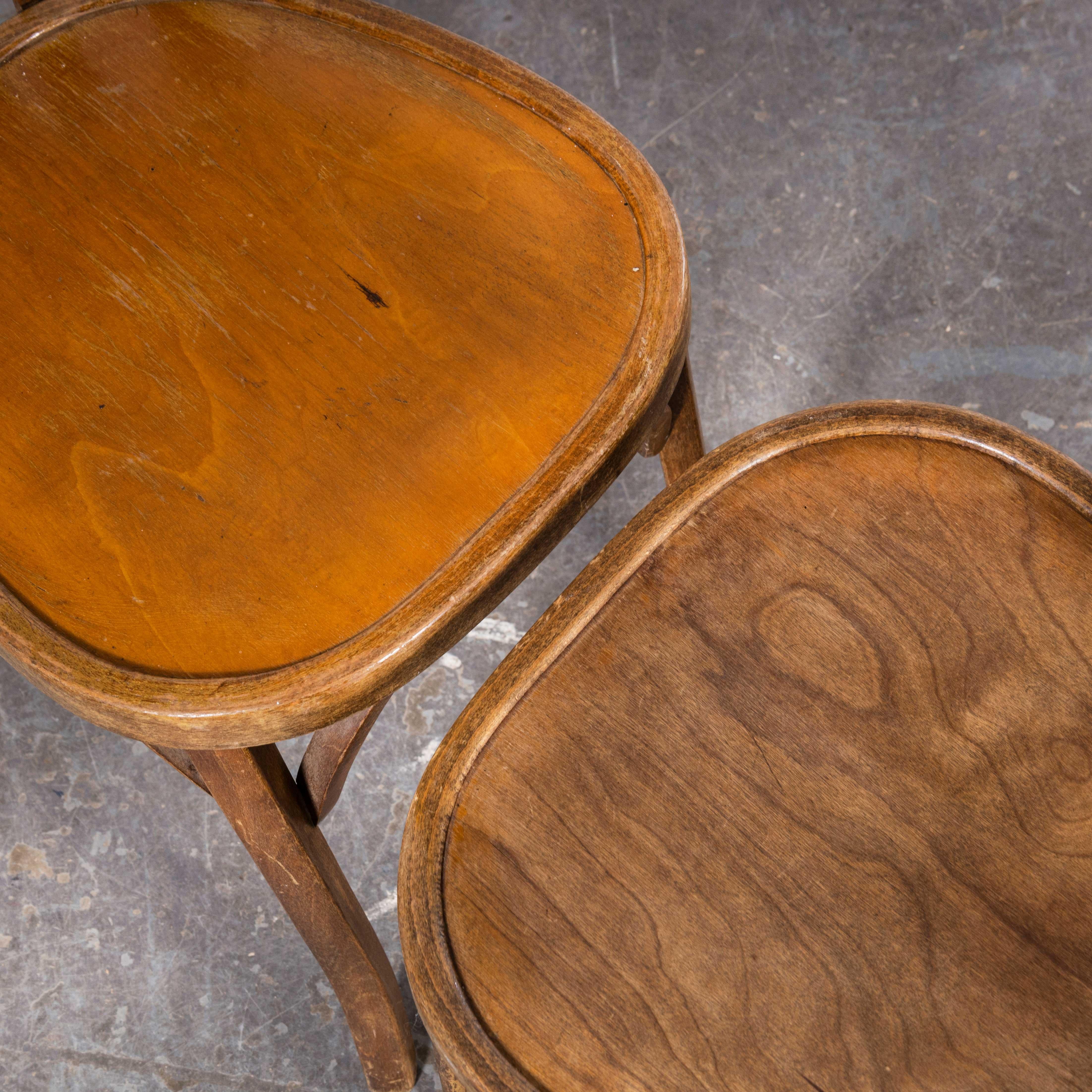 Mid-20th Century 1950s Luterma Mid Oak Bentwood Dining Chair - Pair