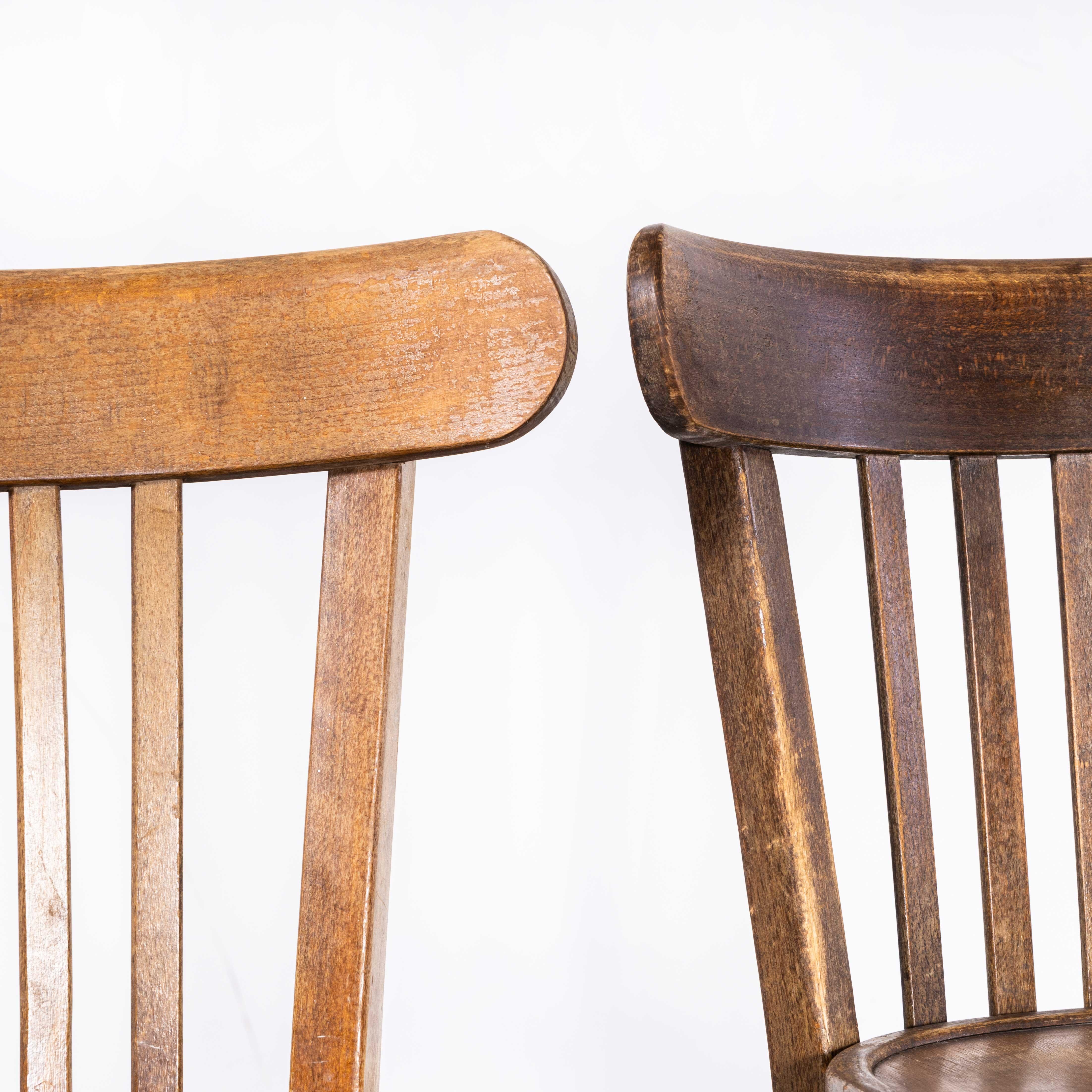 1950s Luterma Mid Oak Bentwood Dining Chair - Pair 3