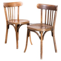 1950s Luterma Mid Oak Bentwood Dining Chair - Pair