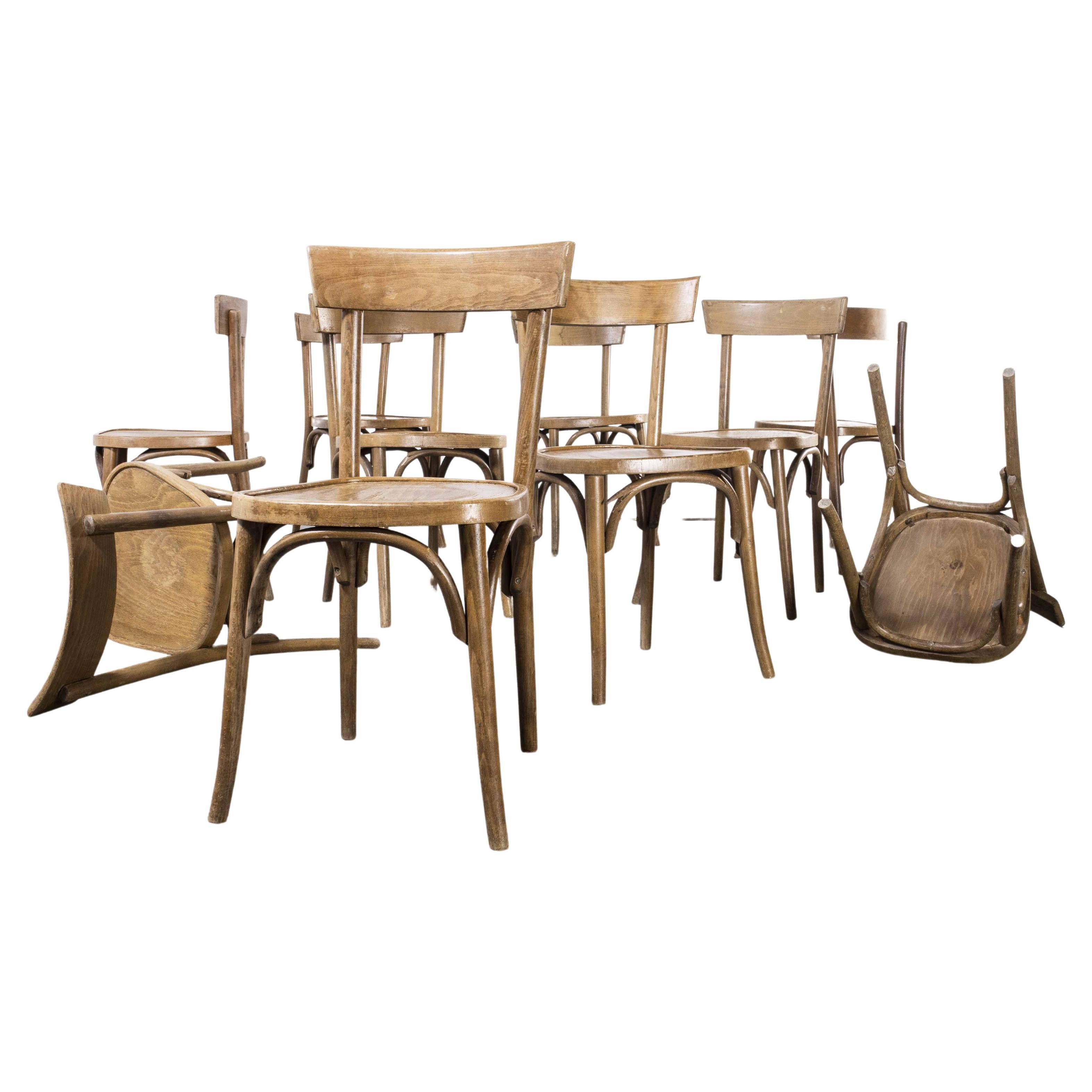 1950's Luterma Honey Oak Bentwood Dining Chair, Set of Eight at 1stDibs