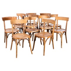 Retro 1950's Luterma Mid Oak  Bentwood Dining Chair - Set Of Twelve