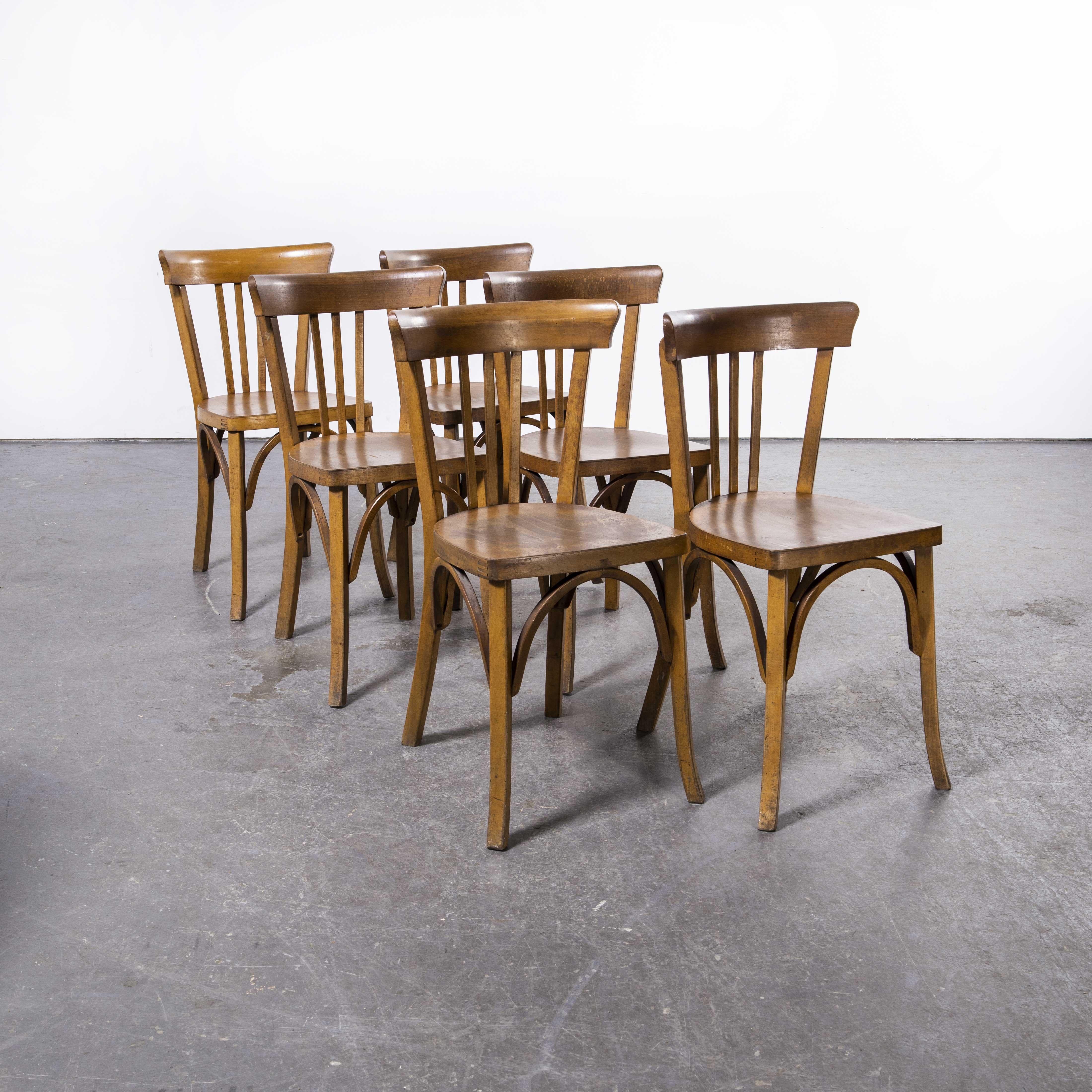 1950's Luterma Saddle Back Bentwood Dining Chair, Set of Six 1