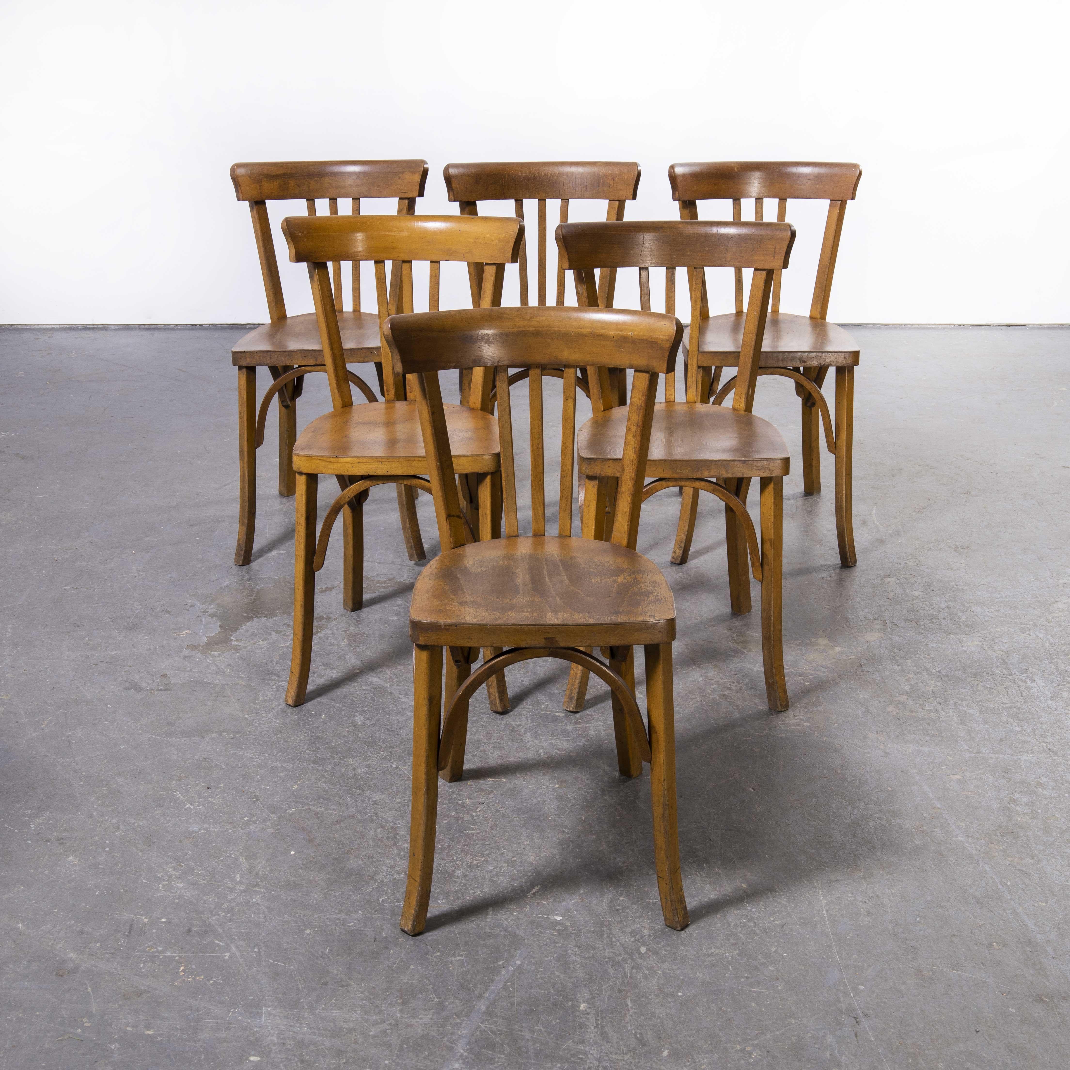 1950's Luterma Saddle Back Bentwood Dining Chair, Set of Six 3
