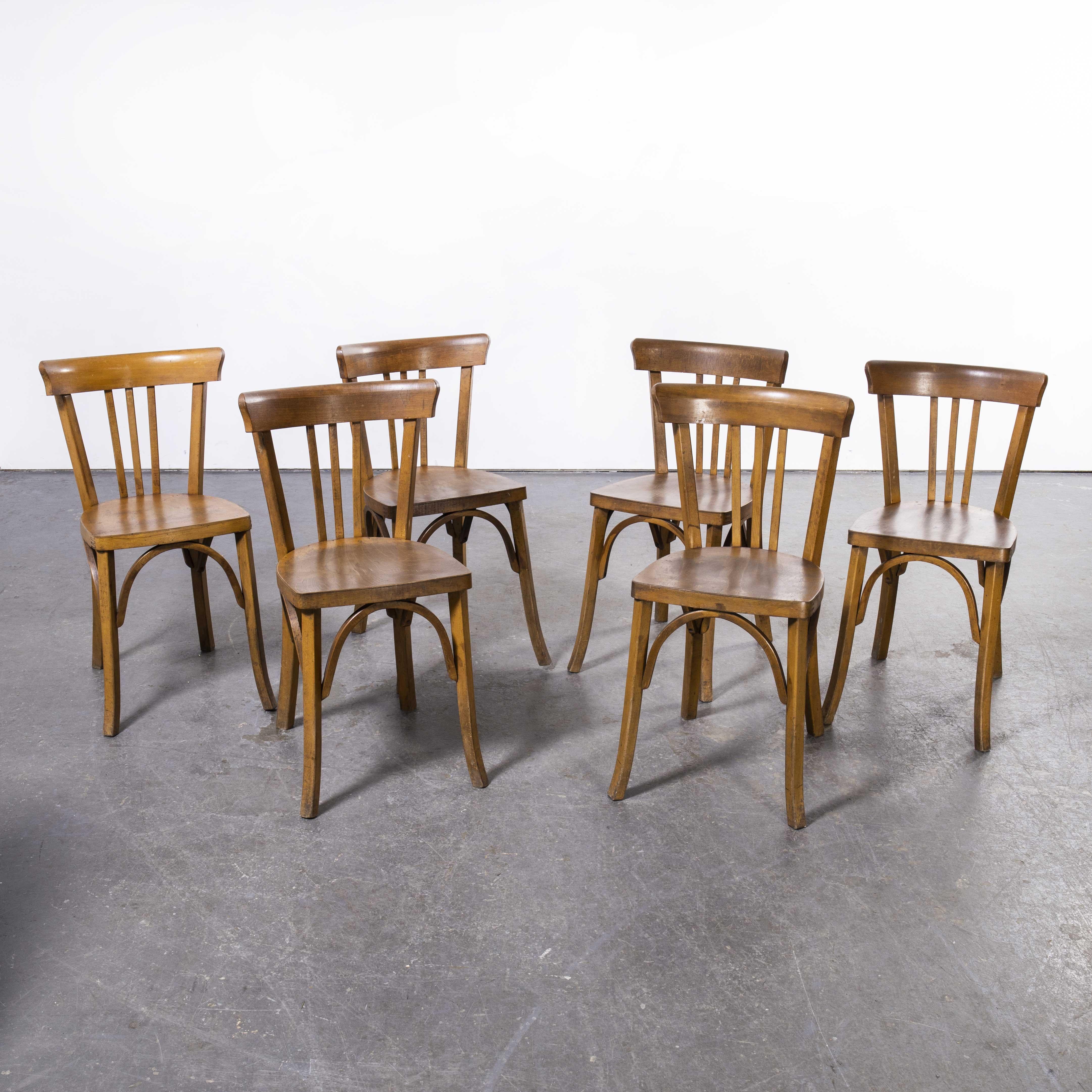 1950's Luterma Saddle Back Bentwood Dining Chair, Set of Six 4