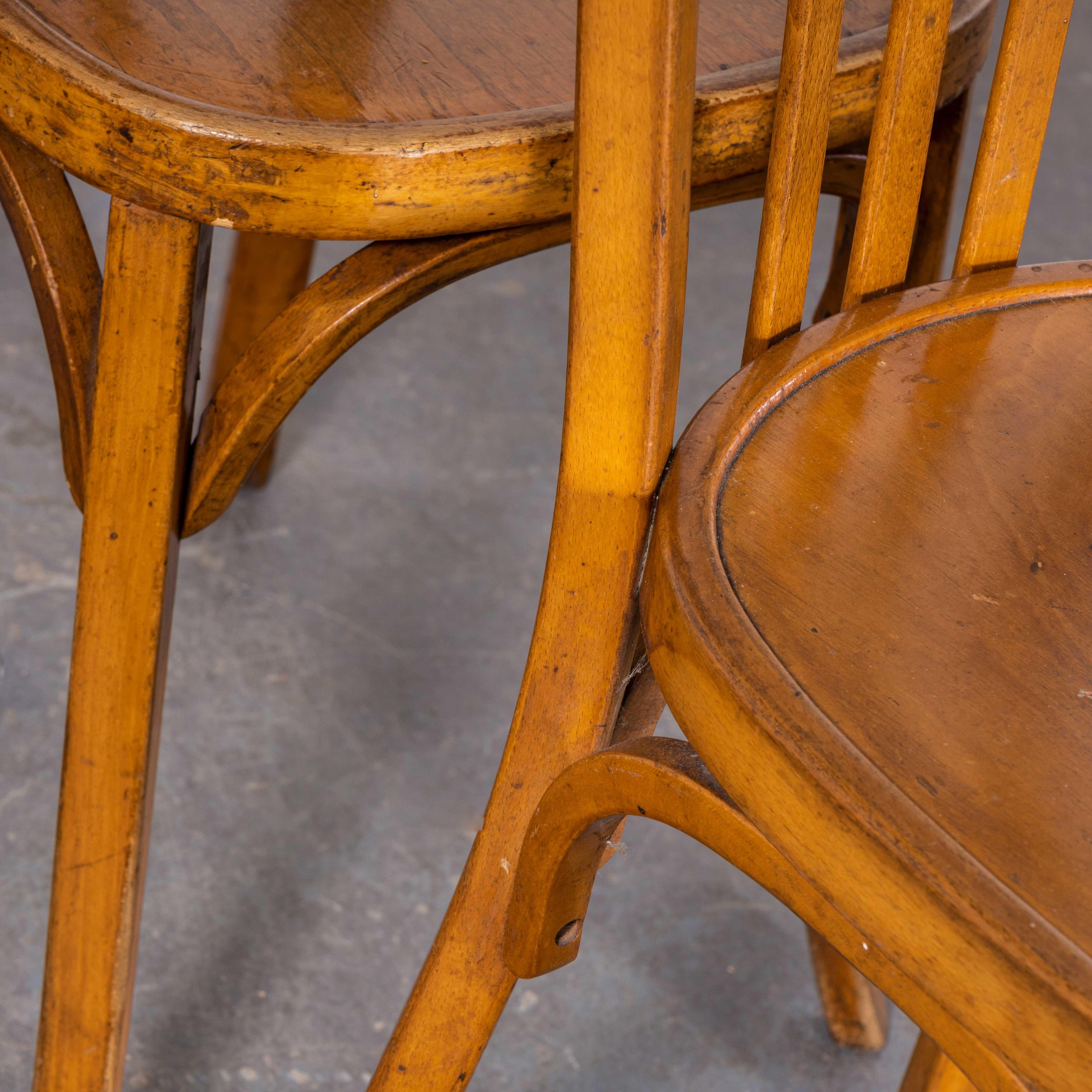 1950s Luterma Warm Oak Bentwood Dining Chair - Pair For Sale 1