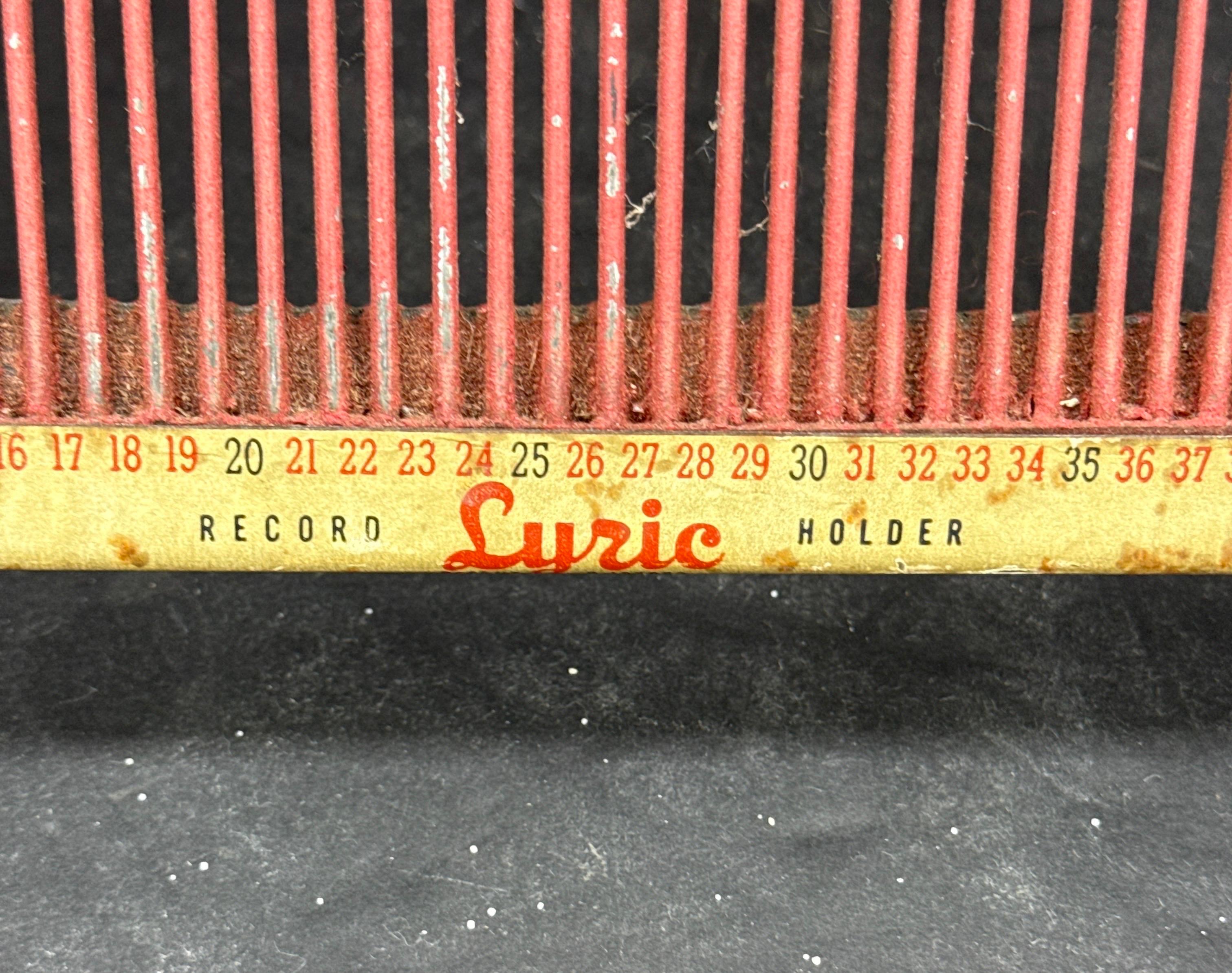 Mid-Century Modern 1950's Lyric Metal Vinyl Record Album Holder Rack For Sale