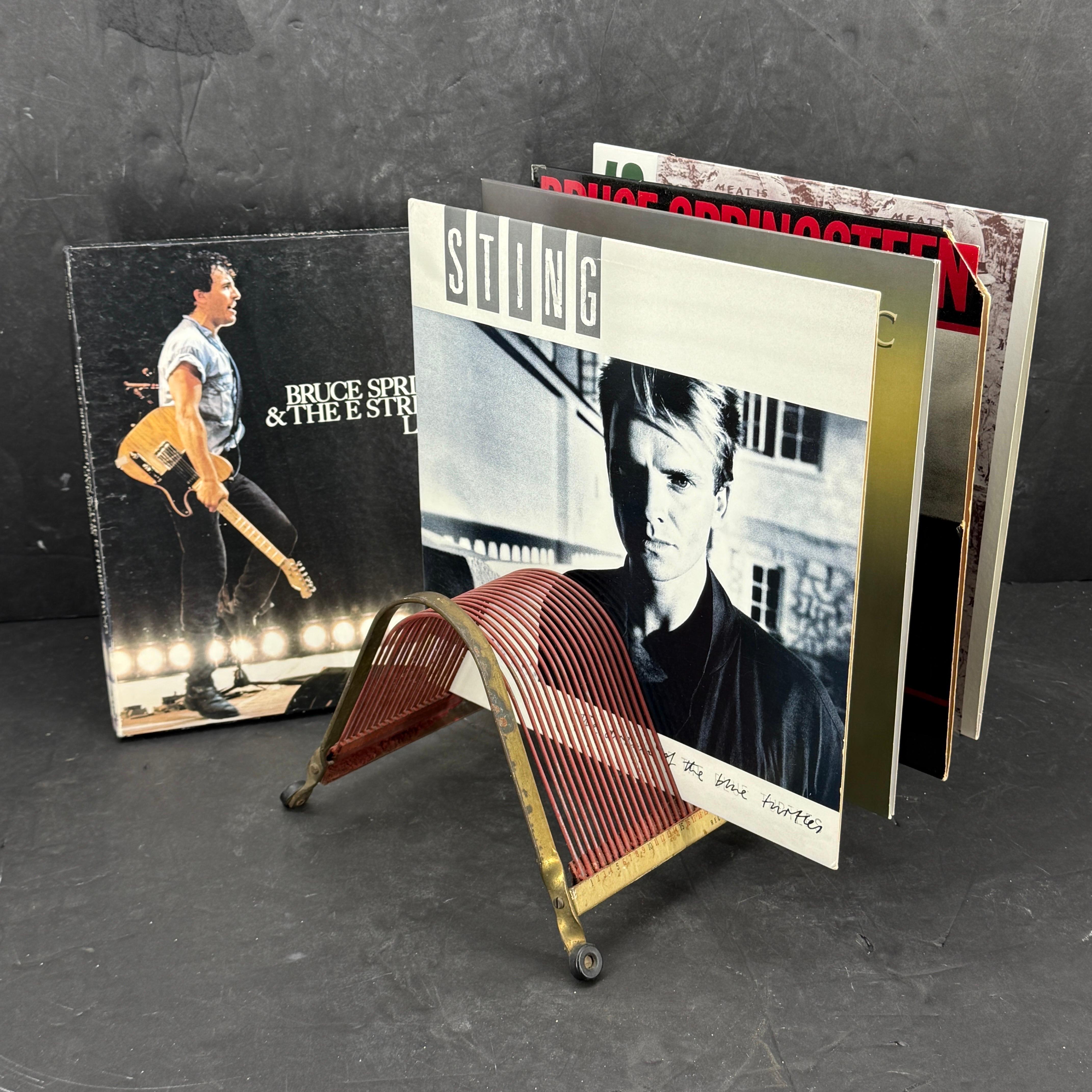 American 1950's Lyric Metal Vinyl Record Album Holder Rack For Sale