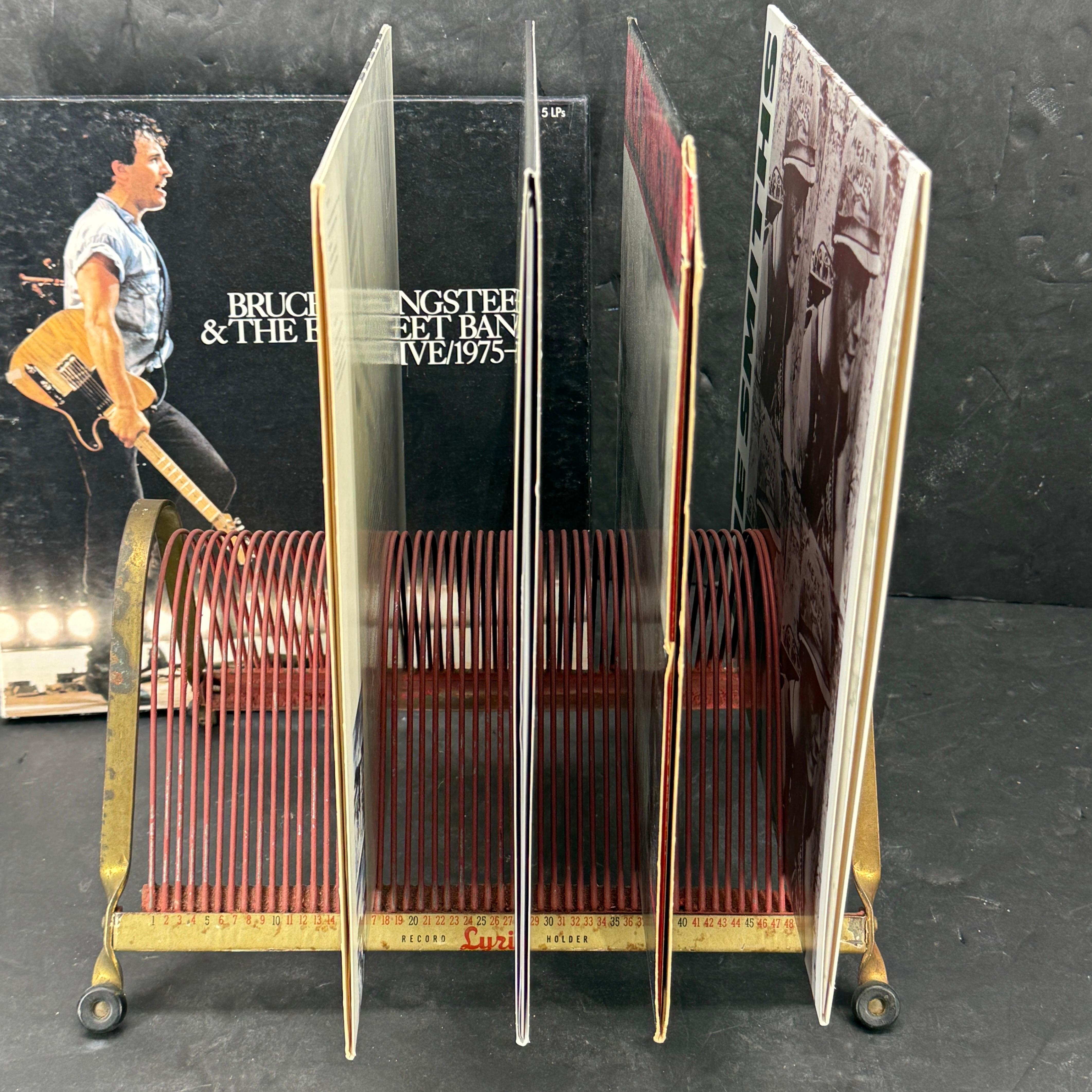Hand-Crafted 1950's Lyric Metal Vinyl Record Album Holder Rack For Sale