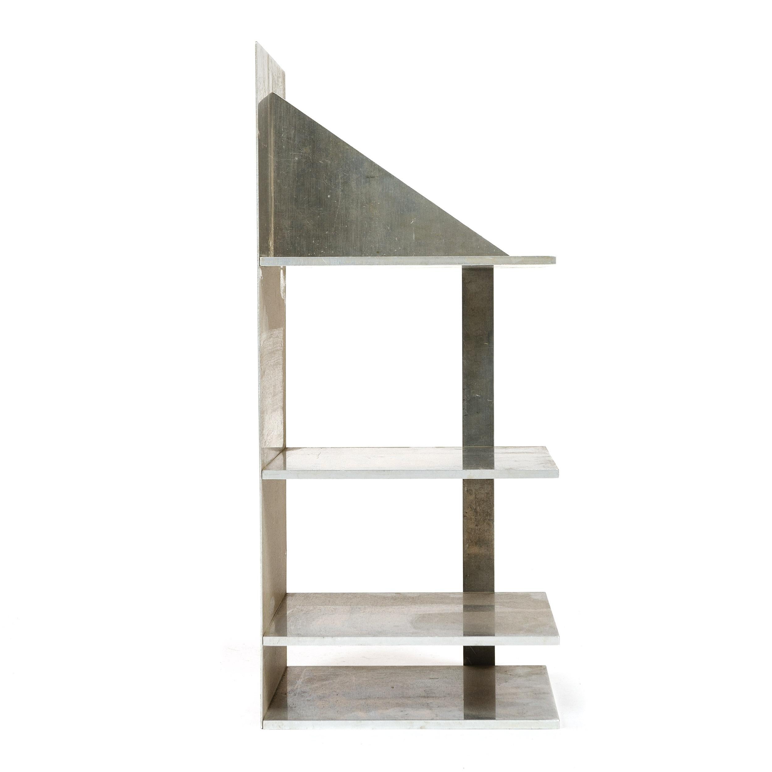 1950s Machined Aluminum Modernist Rack In Good Condition For Sale In Sagaponack, NY
