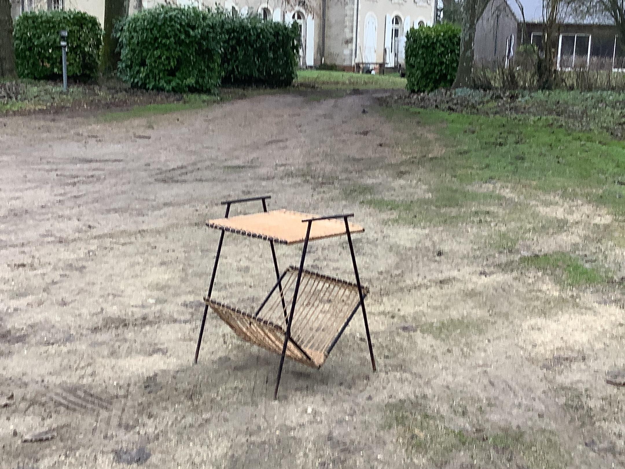 Mid-Century Modern 1950’s Magazine Rack Table by Raoul Guys