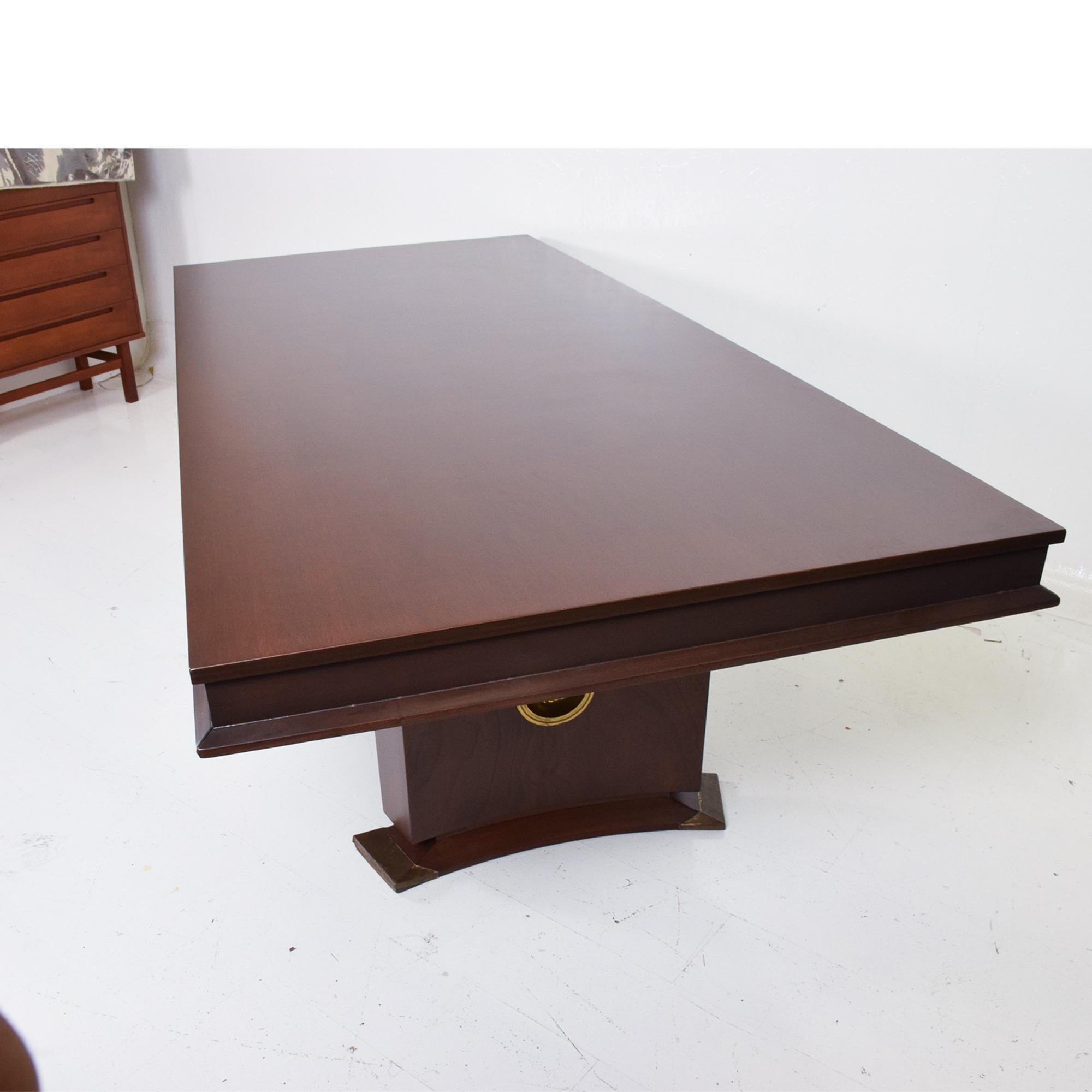 Mid-Century Modern 1950s Custom Presidential Executive Dining Table Mexico City For Sale