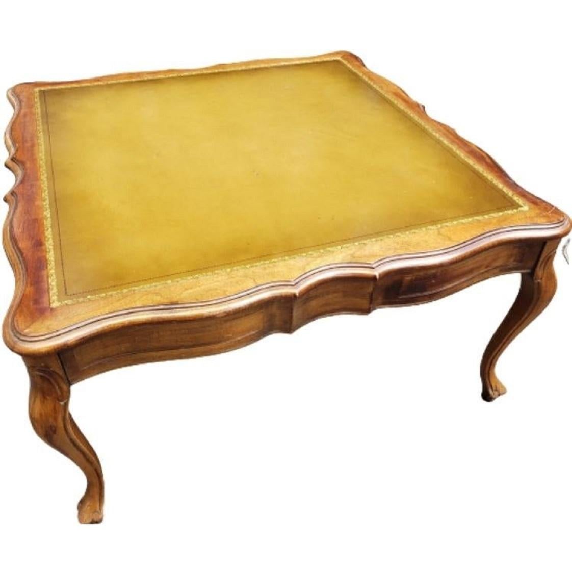 leather topped coffee table