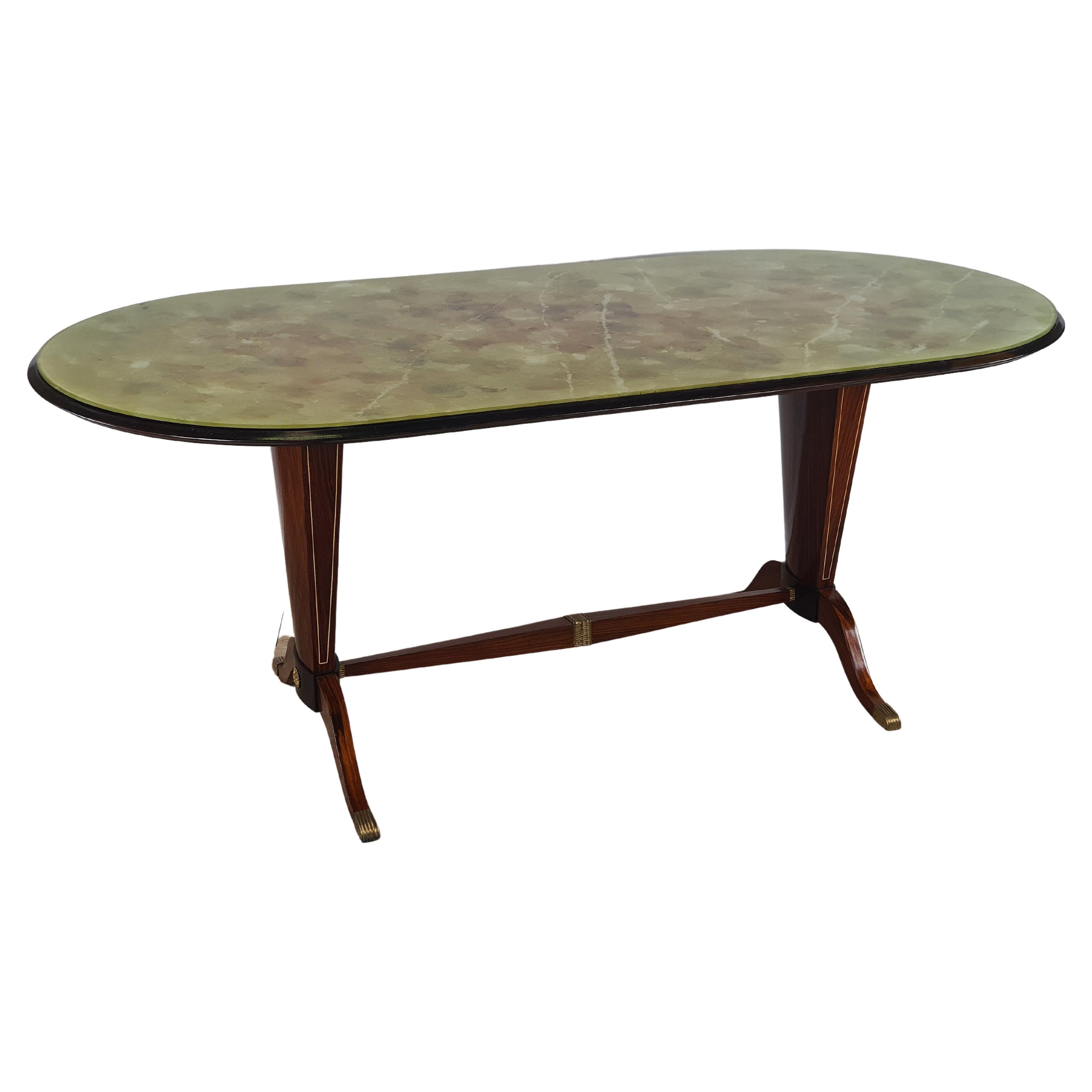 1950s Mahogany Oval Dining Table For Sale