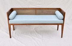 1950s Mahogany Window Bench Attributed to Edward Wormley for Dunbar