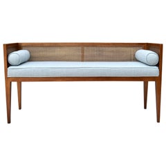 1950s Mahogany Window Bench Attributed to Edward Wormley for Dunbar
