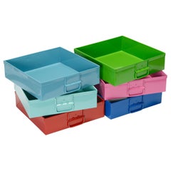 Retro 1950s Mail Sorting Trays, Refinished in Multi-Colors