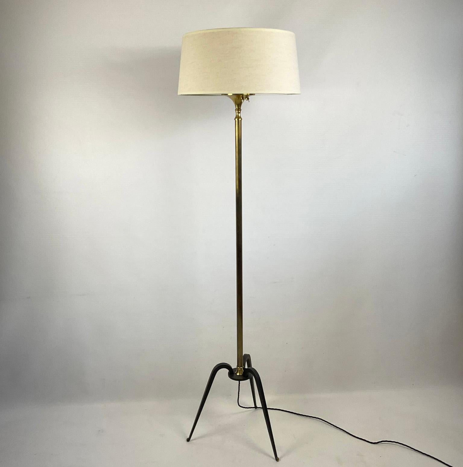 1950s Maison Arlus Floor Lamp in a Hollywood Regency Style For Sale 3