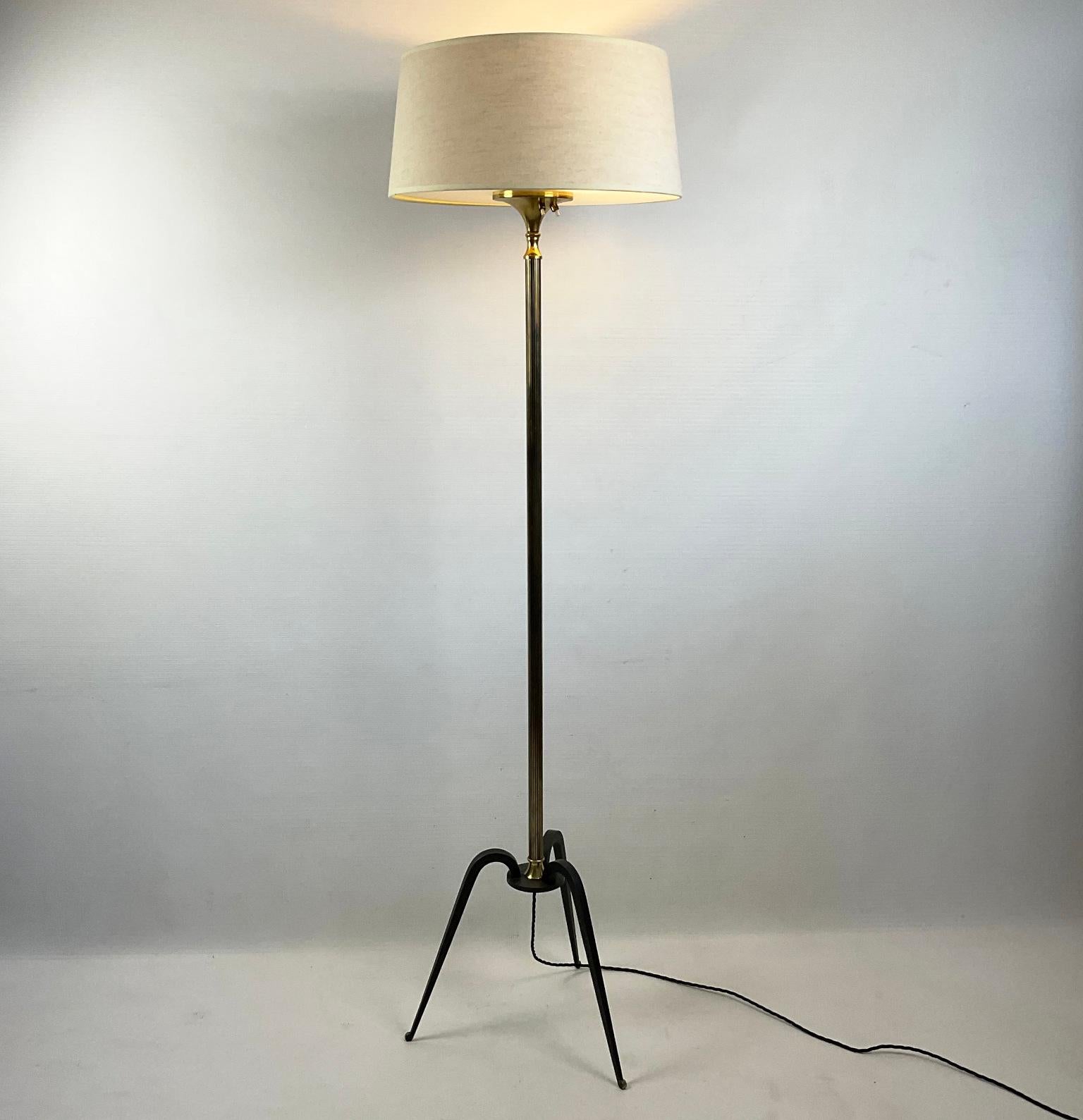 1950s Maison Arlus Floor Lamp in a Hollywood Regency Style For Sale 4